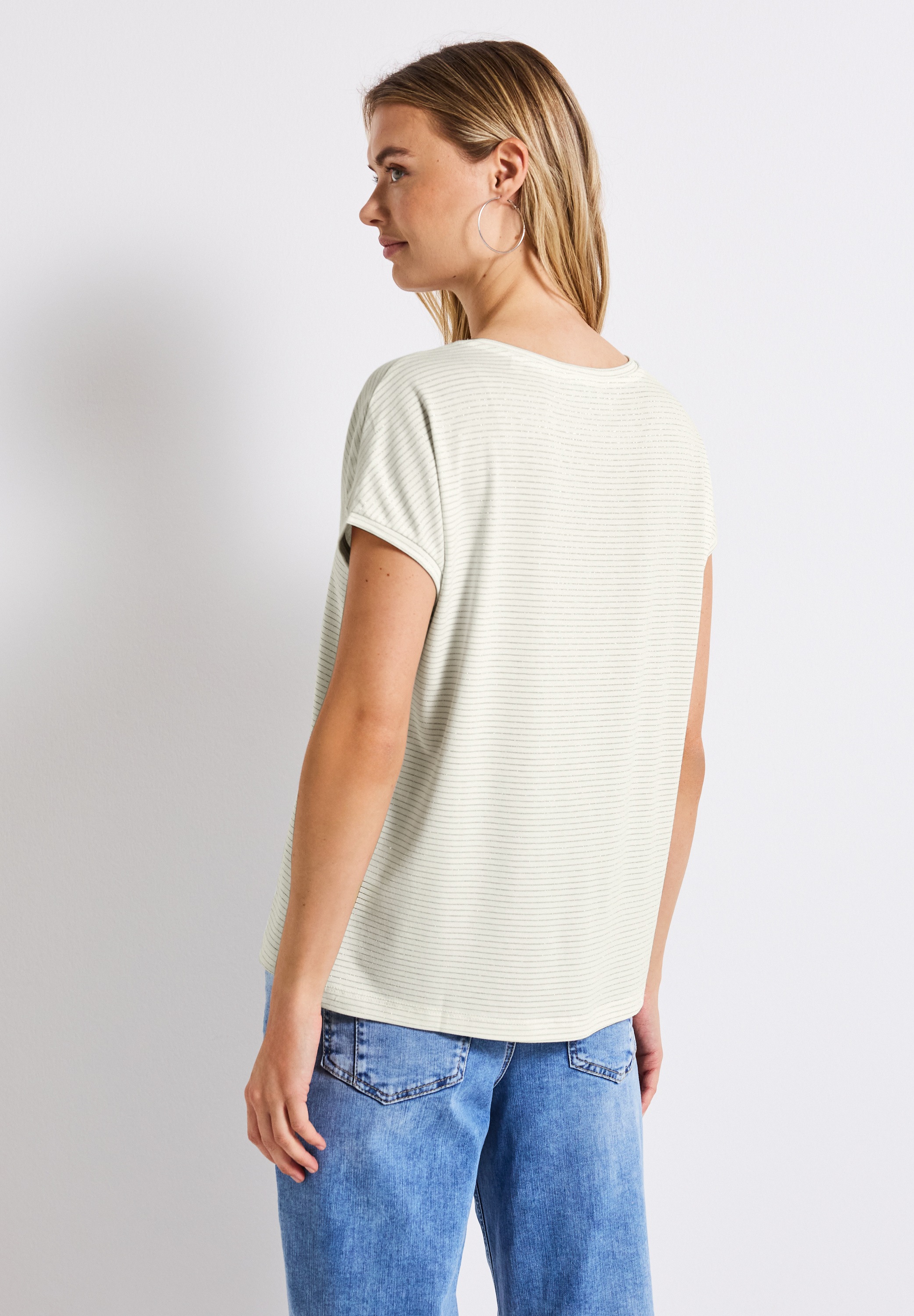 STREET ONE T-Shirt, aus elastischem Materialmix günstig online kaufen