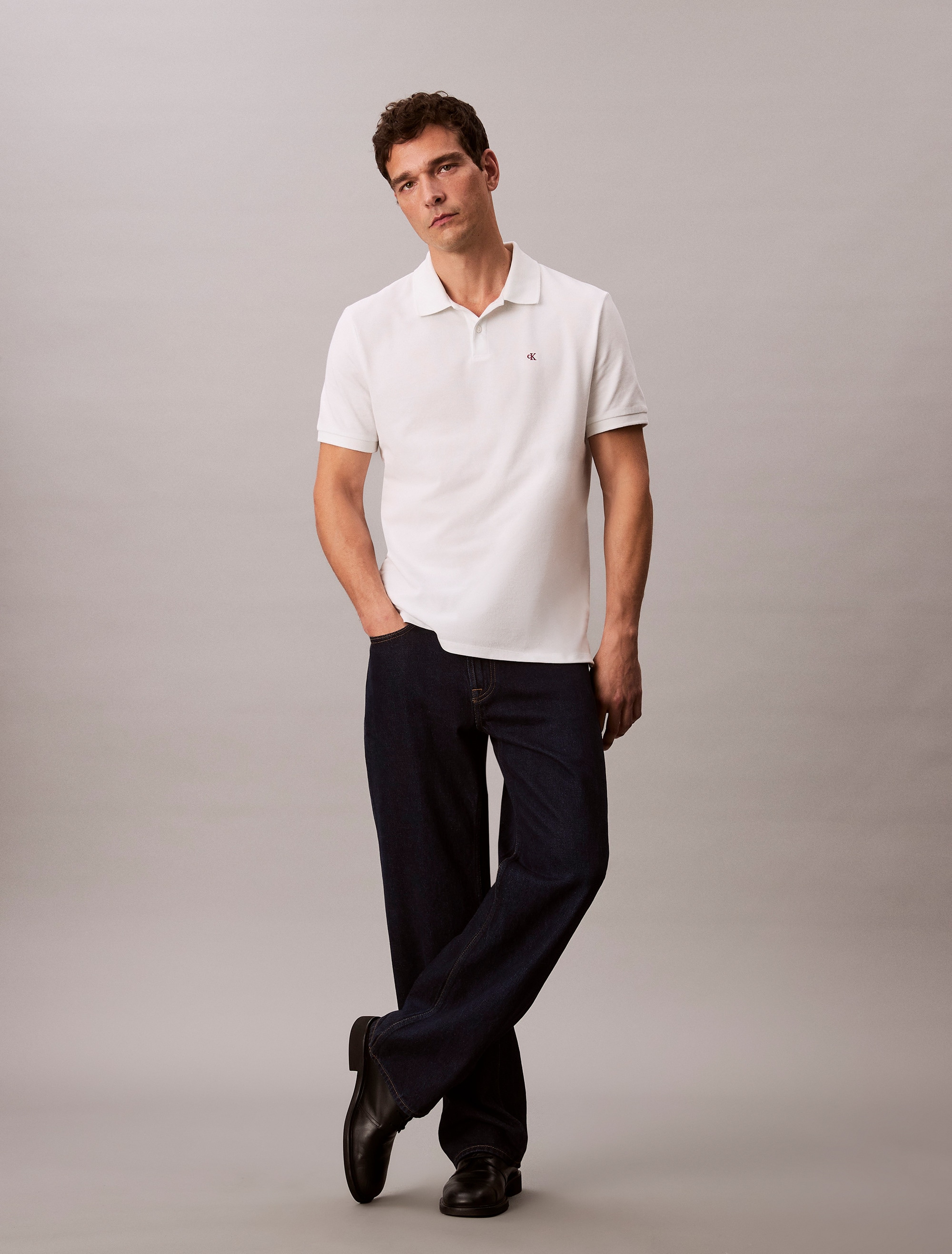 Calvin Klein Jeans Poloshirt »SS CASUAL PIQUE CLASSIC POLO«, Mit Rundhalsausschnitt