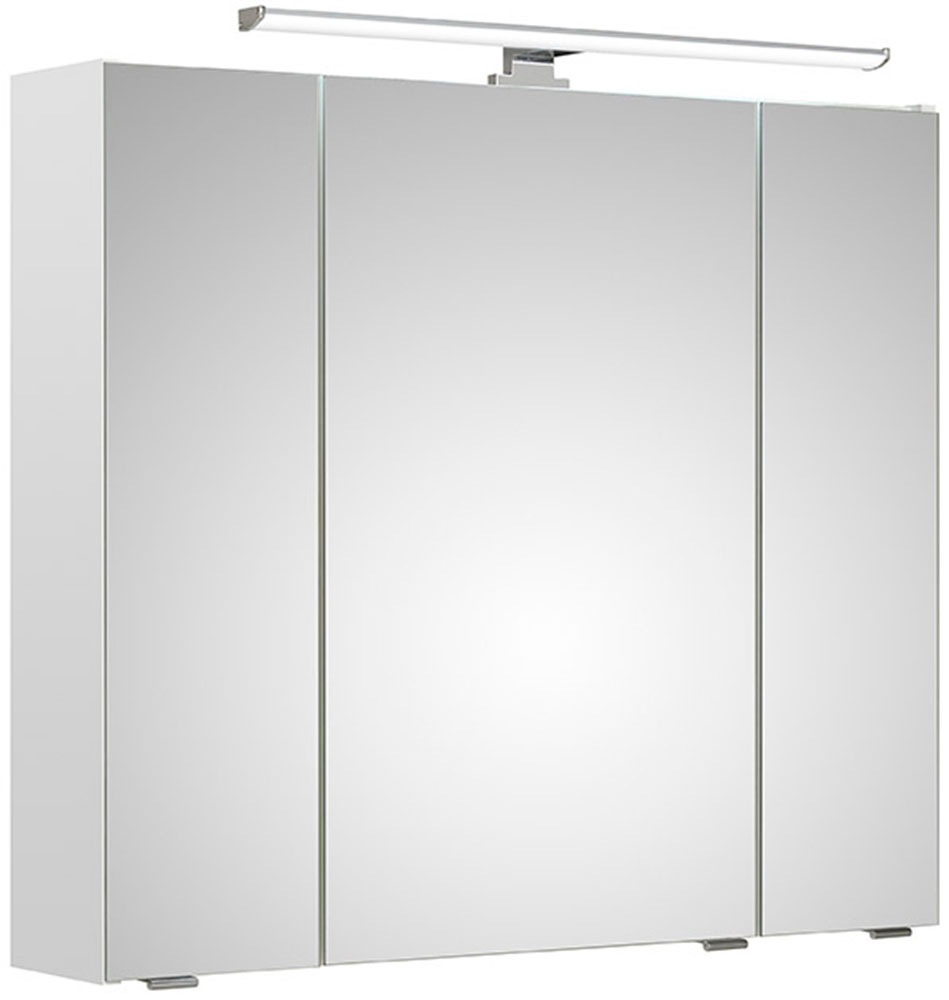 Thumbnail - Saphir Badmöbel-Set "Quickset 316 5-teilig, inkl. Keramik-Waschtisch und LED-Spiegelschrank" Set, 5 Stk. tlg. mit Türdäm...