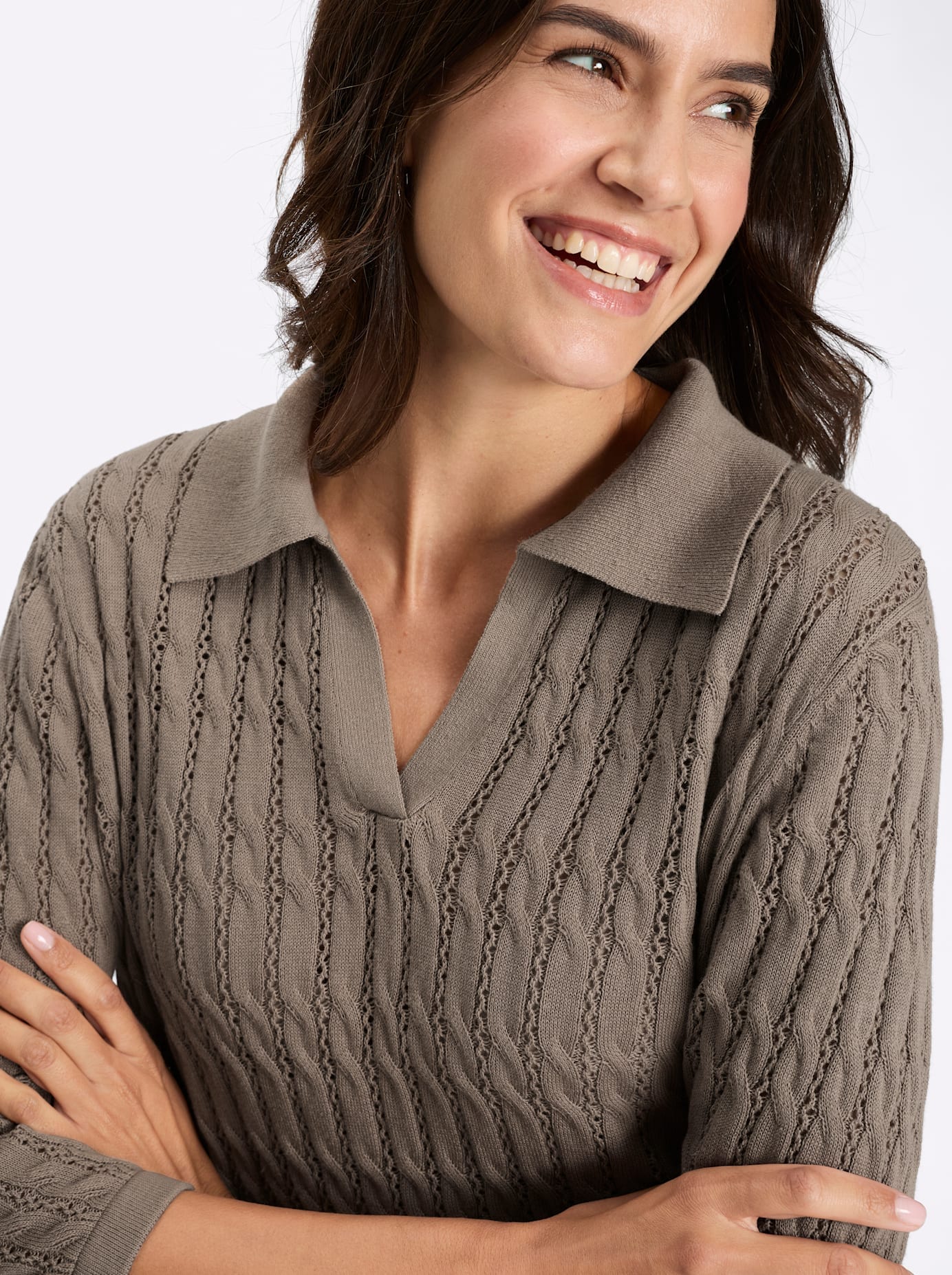 Inspirationen Polokragenpullover »Polopullover«