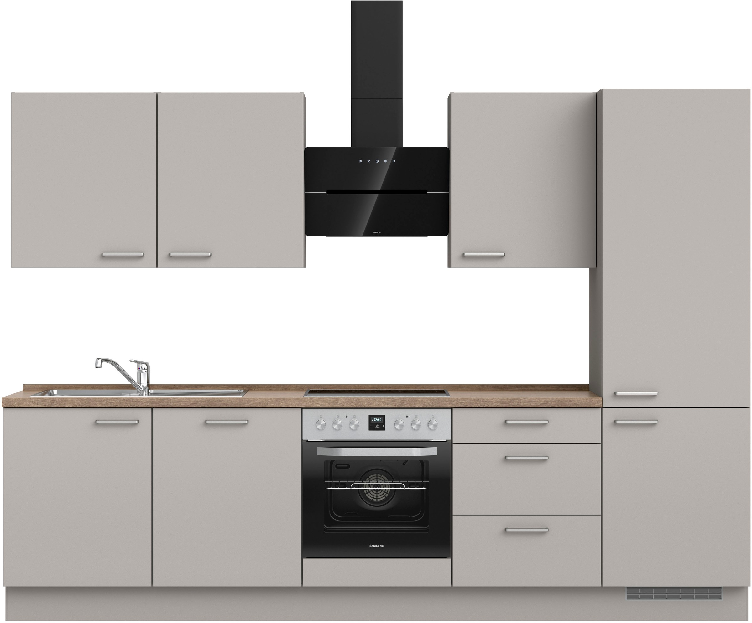 nobilia ""Touch II", NEU: individuell anpassbar mit gratis Profi-Beratung" vormontiert, Breite 300 cm, Ausrichtung wählbar, wahlw. mit E-Geräten