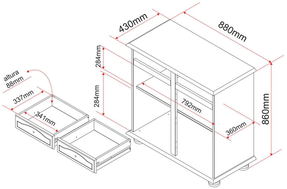 Inter Link Anrichte »Kommode Lovi« 1 Stk. tlg.
