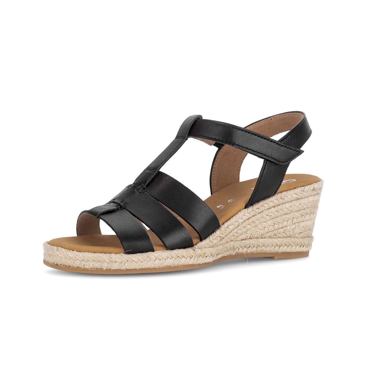 Keilsandalette GABOR "Keilsandalette", Damen, Gr. 41, schwarz, Schuhe