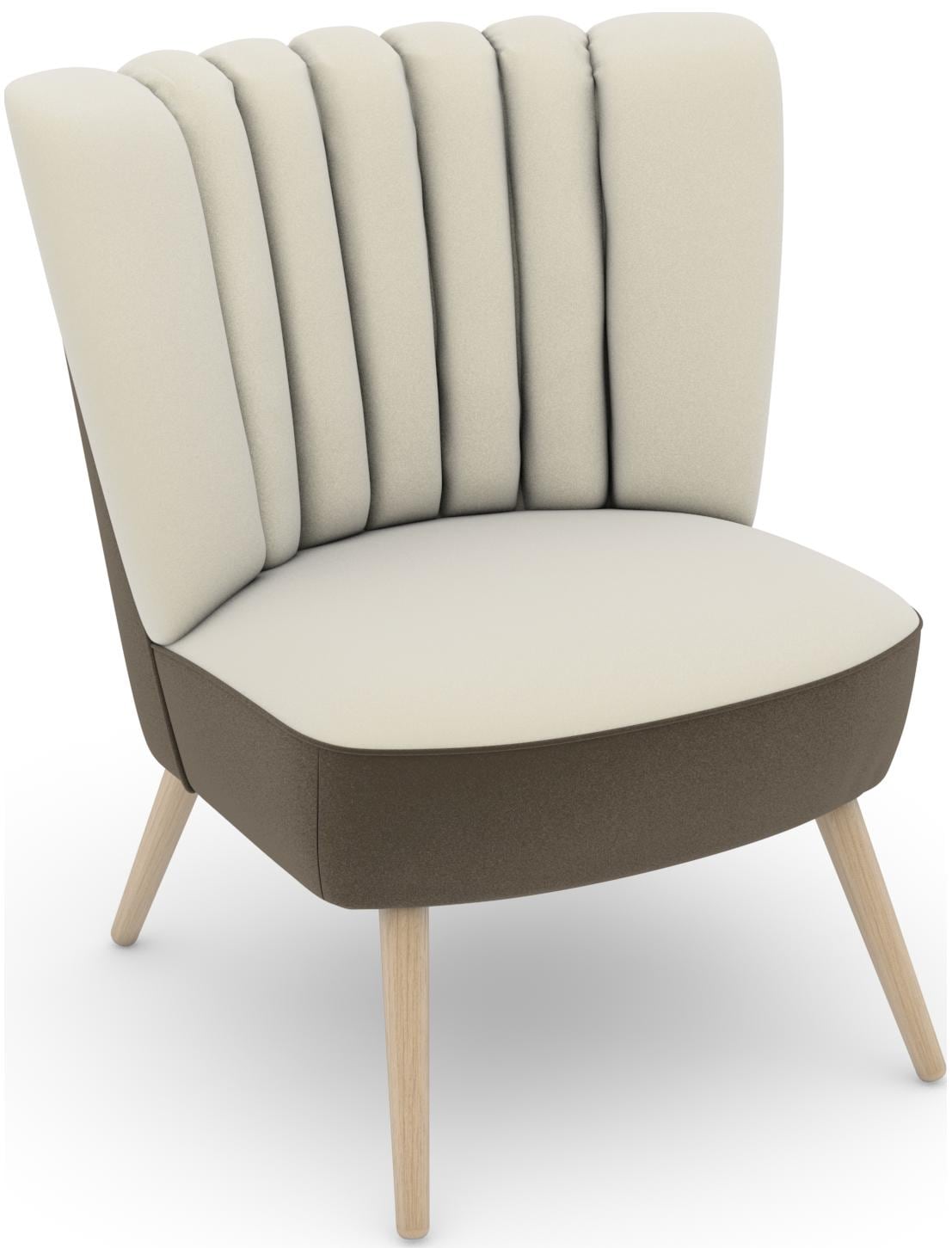 Max Winzer Sessel "build-a-chair Aspen, Loungesessel mit Samtvelours Bezug,", im Retrolook, zum Selbstgestalten