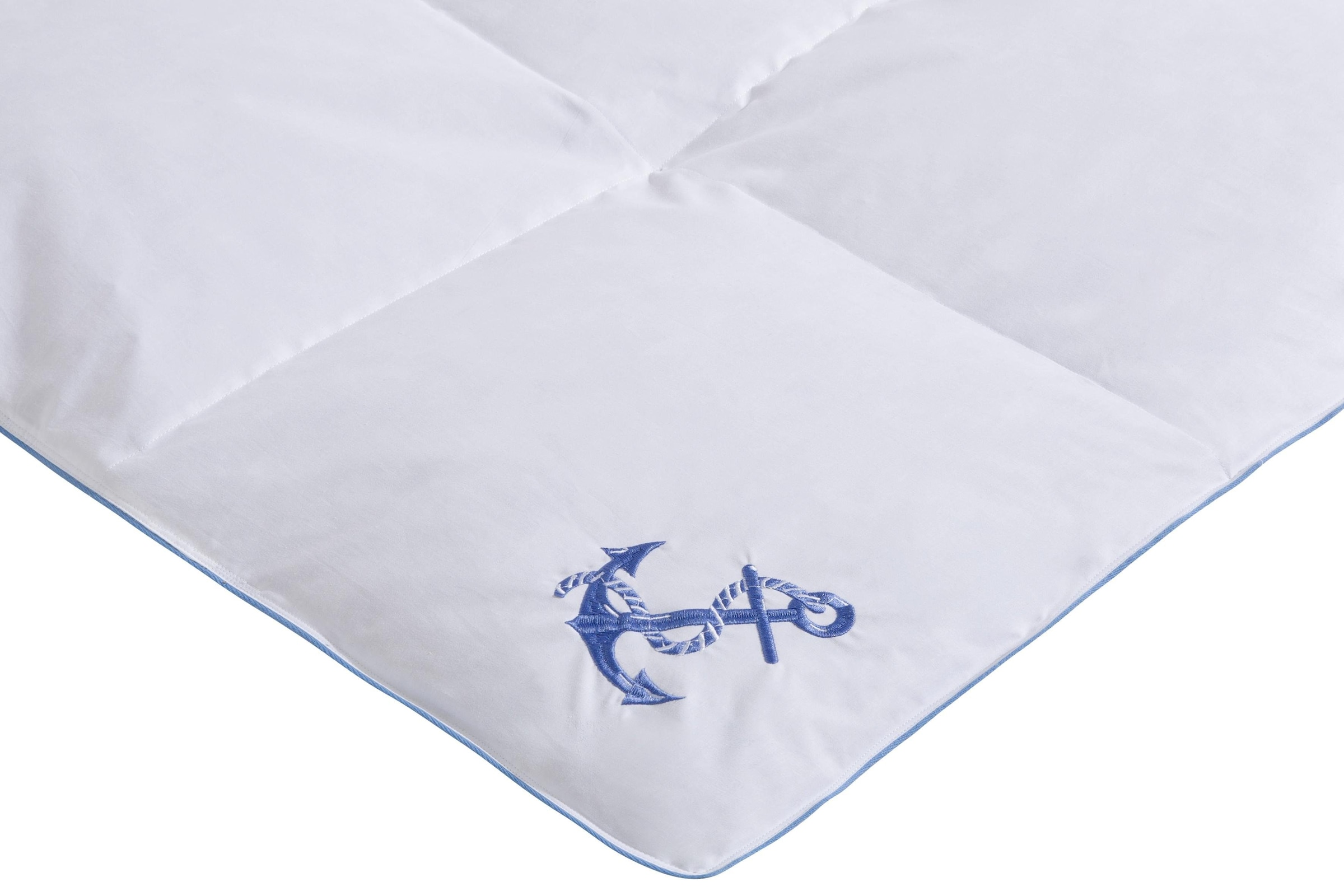 RIBECO Federbettdecke »Anker« normal Füllung Federn & Daunen Bezug Baumwolle 1 Stk. tlg.