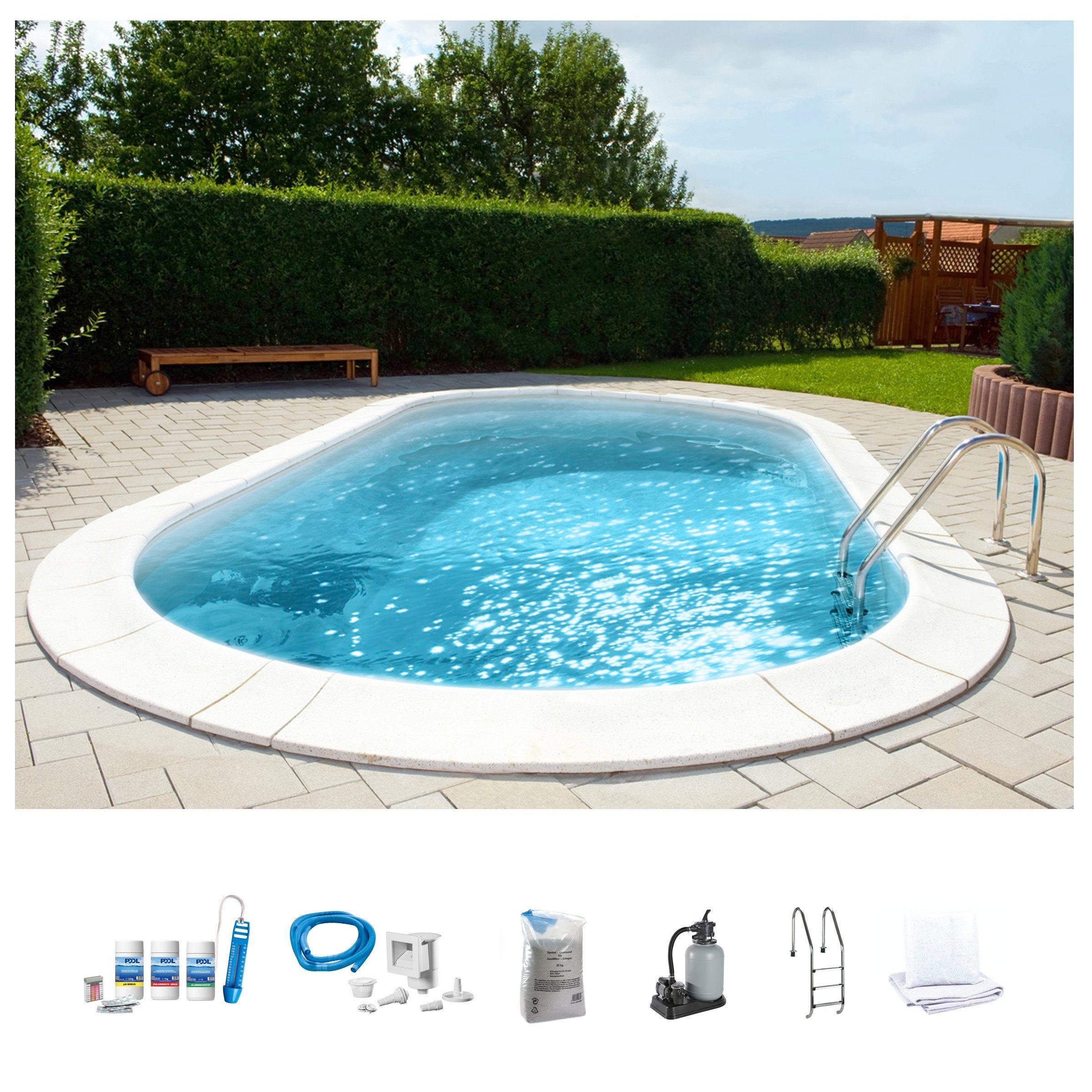 my POOL BWT Ovalpool "PREMIUM mit sandfarbener Innenfolie" Höhe: 150 cm, in günstig online kaufen
