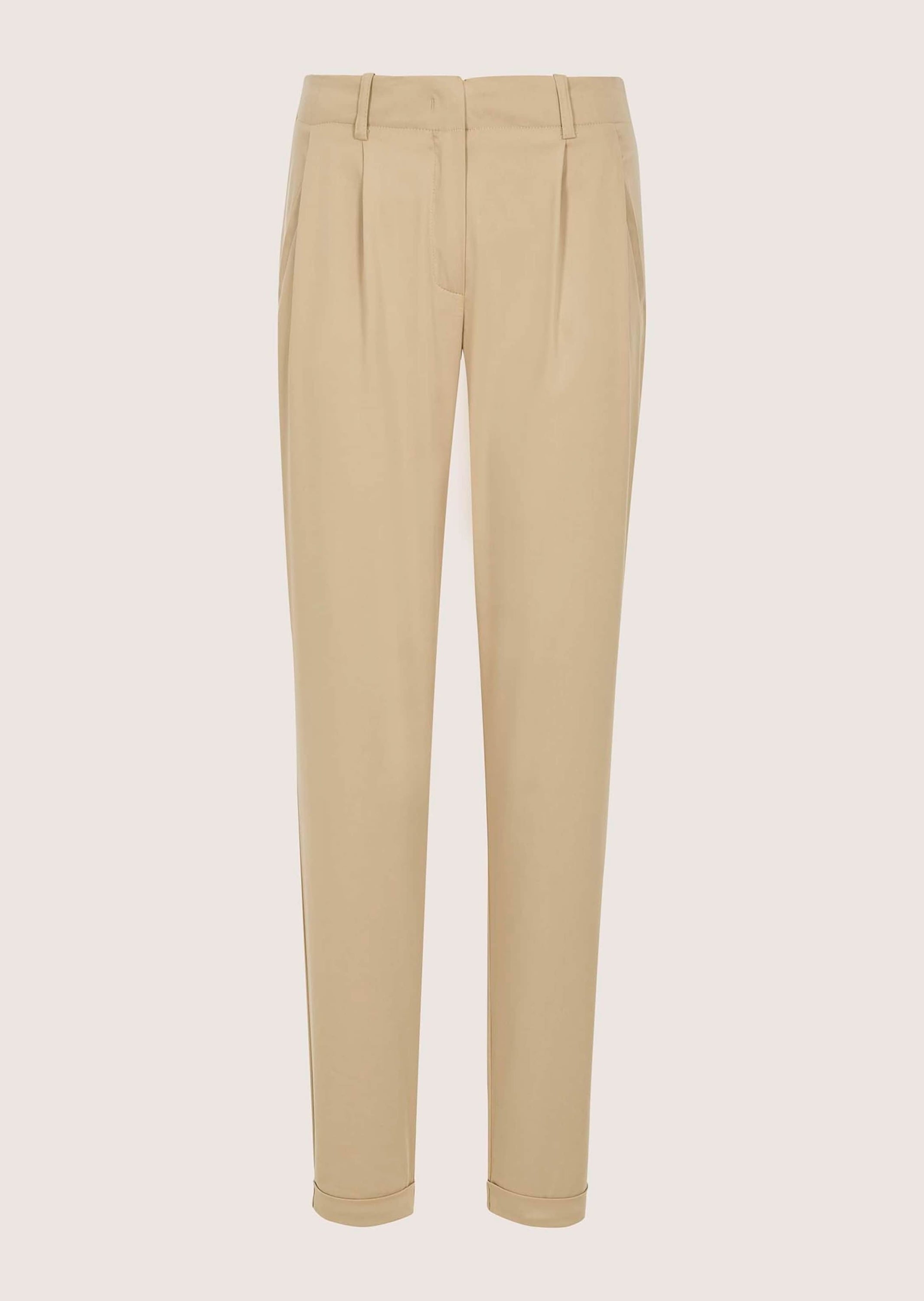 MADELEINE Chinohose "Chinohose Elegante Stoffhose mit Bundfalte" Chinohose mit Aufschlag