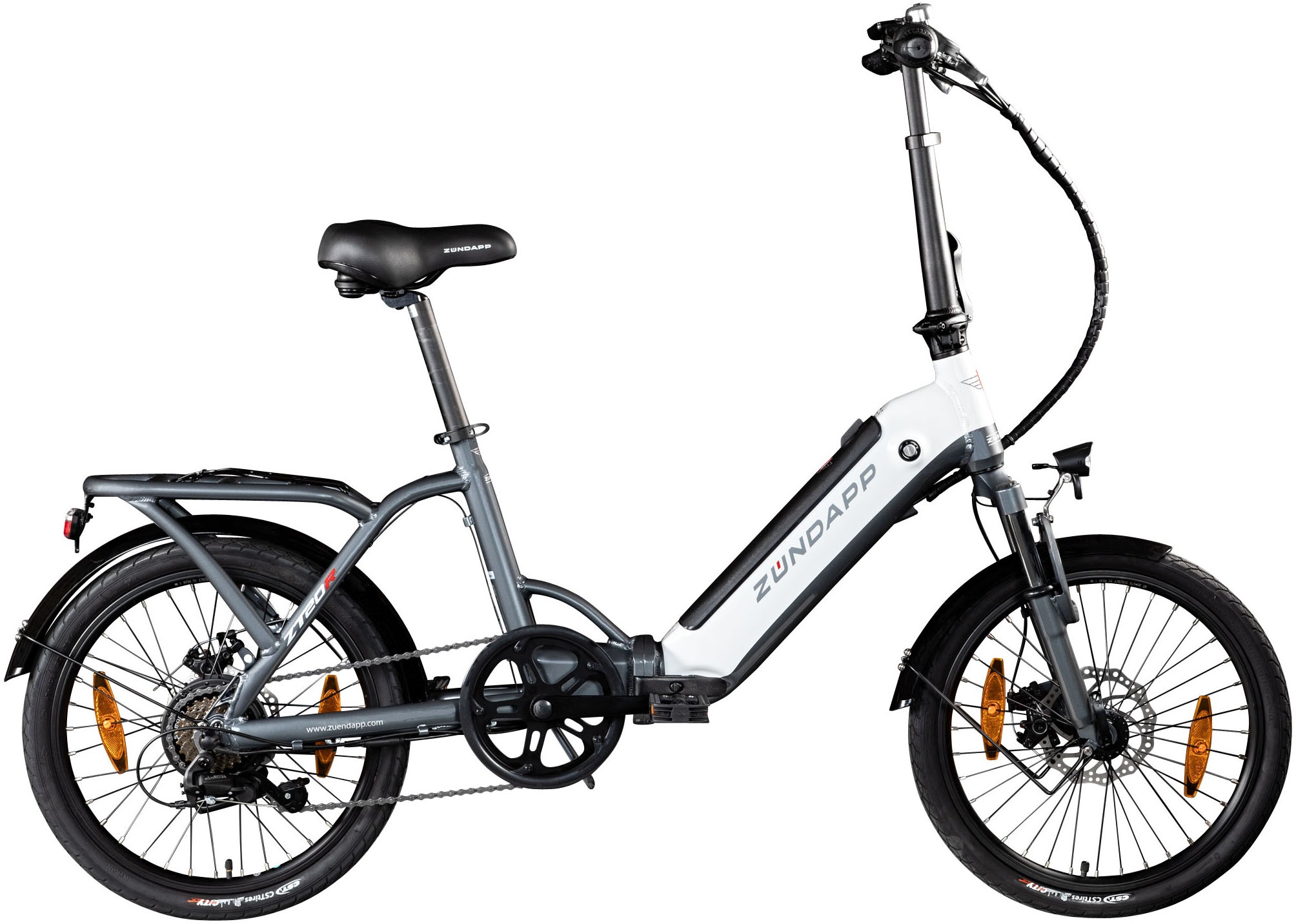 ZÜNDAPP E-Bike "ZT20R", 35cm, 20 Zoll (50,80cm), grau, Elektrofahrräder, Pedelec, Elektrofahrrad für Damen u. Herren