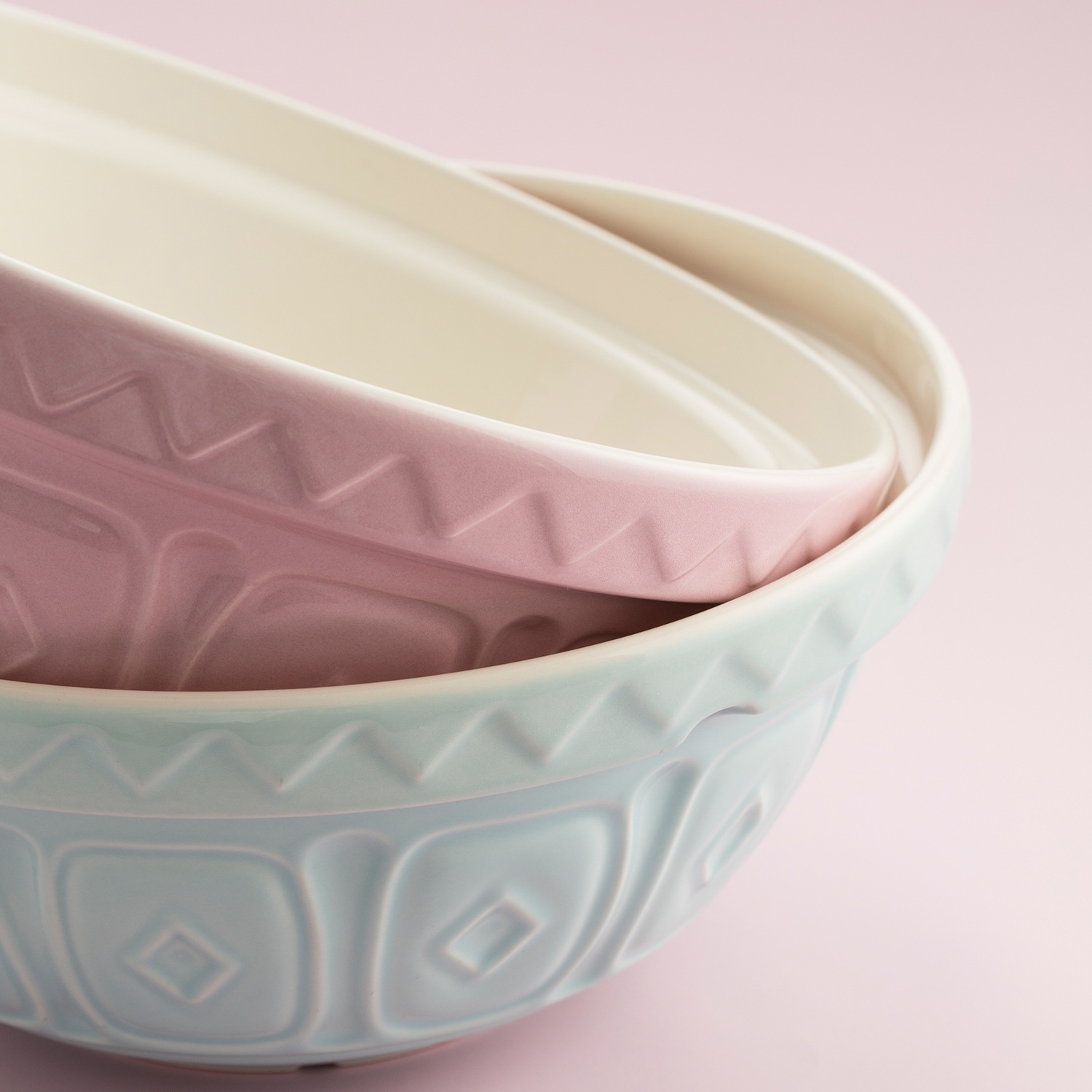 Thumbnail - Mason Cash Rührschüssel 1 Stk. aus Steingut mit markantem Muster, auch als Obst- oder Salatschüssel