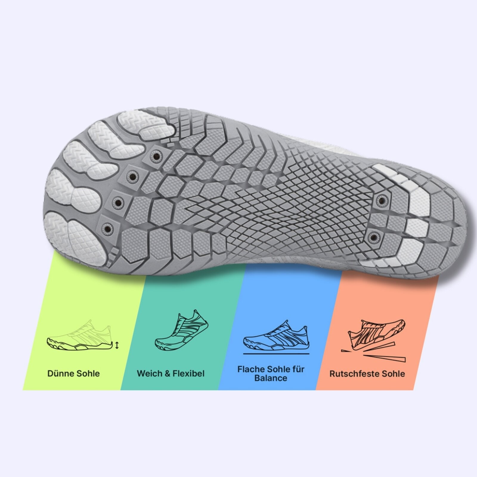 DOTALES Barfußschuh »Gripstep Barfußschuhe Damen & Herren Barfußschuhe«, Minimalschuhe
