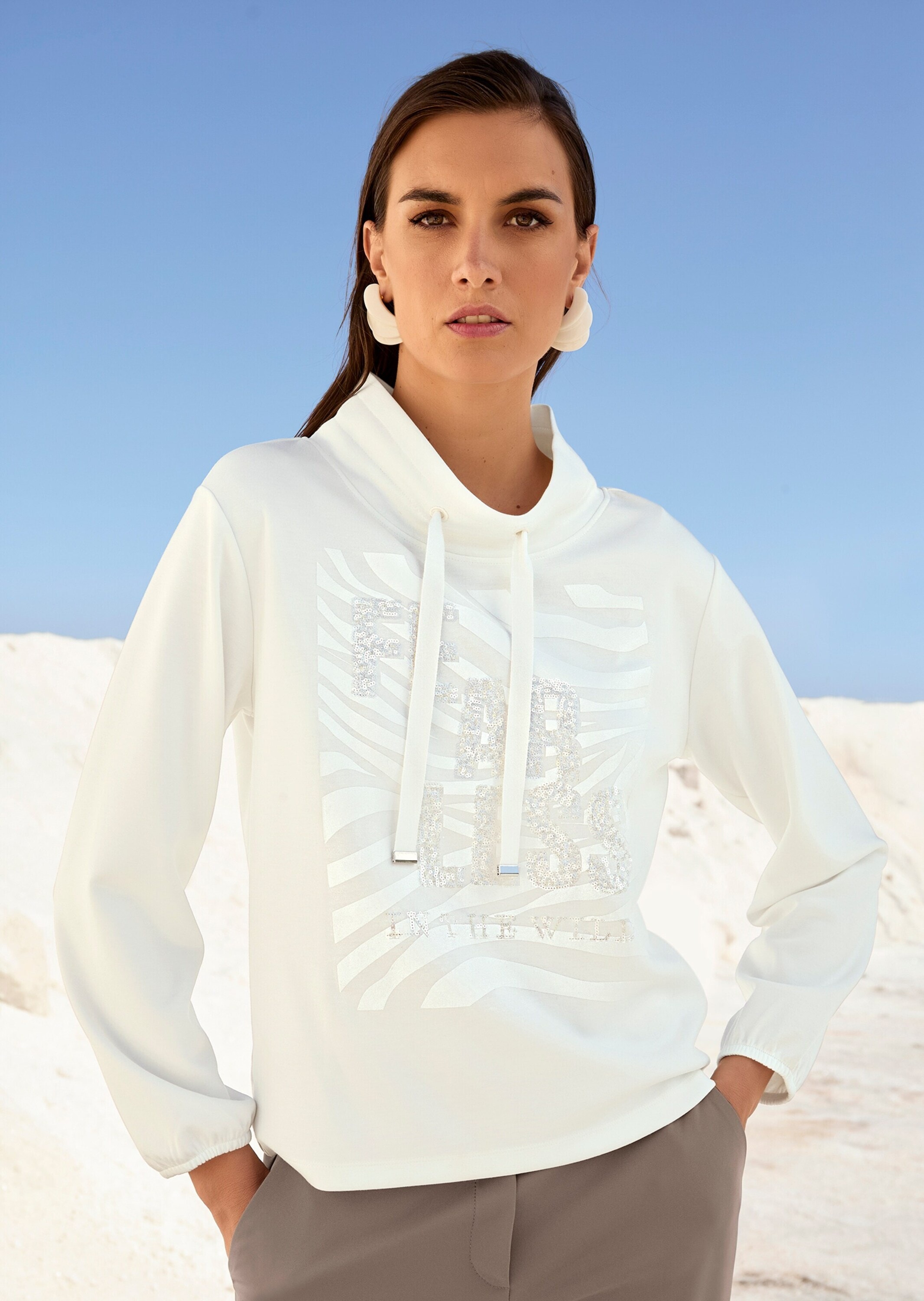 MADELEINE Langarmshirt »Sweatshirt Sweatshirt mit Bändchen-Durchzug«