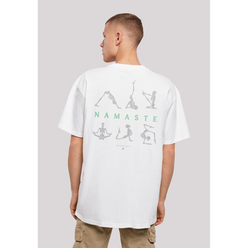 F4NT4STIC T-Shirt »Namaste Yoga Skelett Halloween«