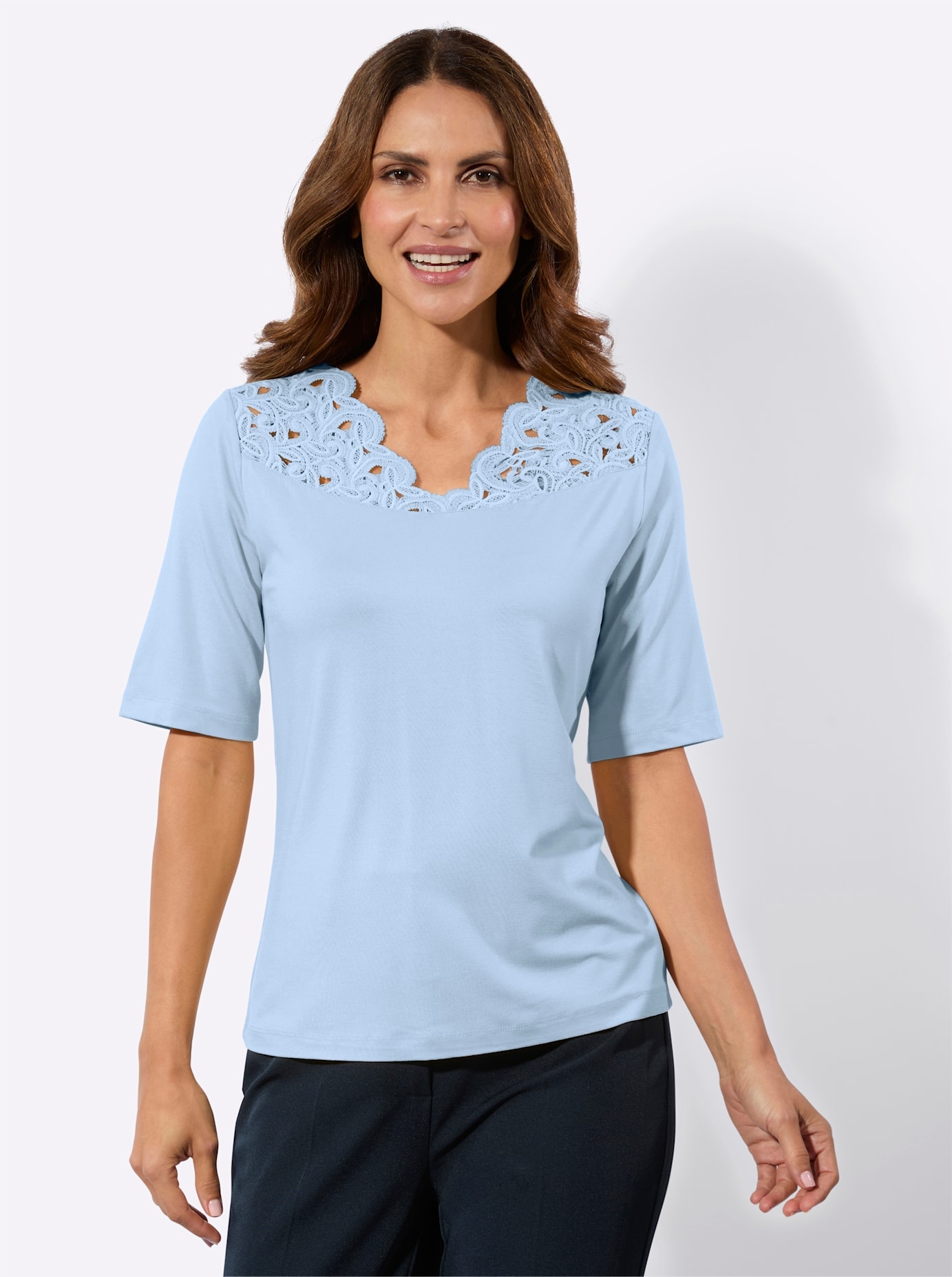 Lady Spitzenshirt »Spitzen-Shirt« 1 tlg.