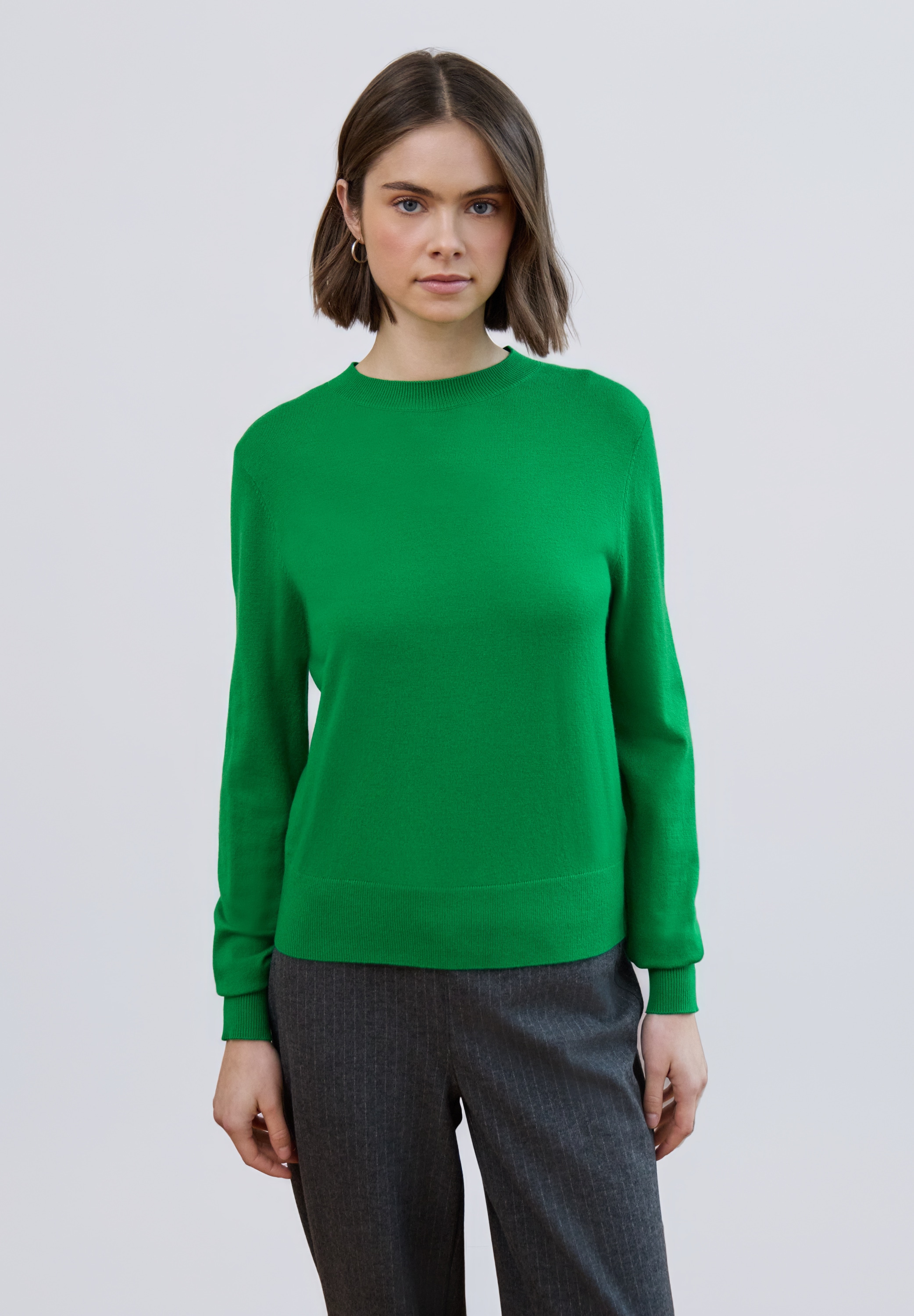 STREET ONE STUDIO Rundhalspullover mit Rundhalsausschnitt günstig online kaufen