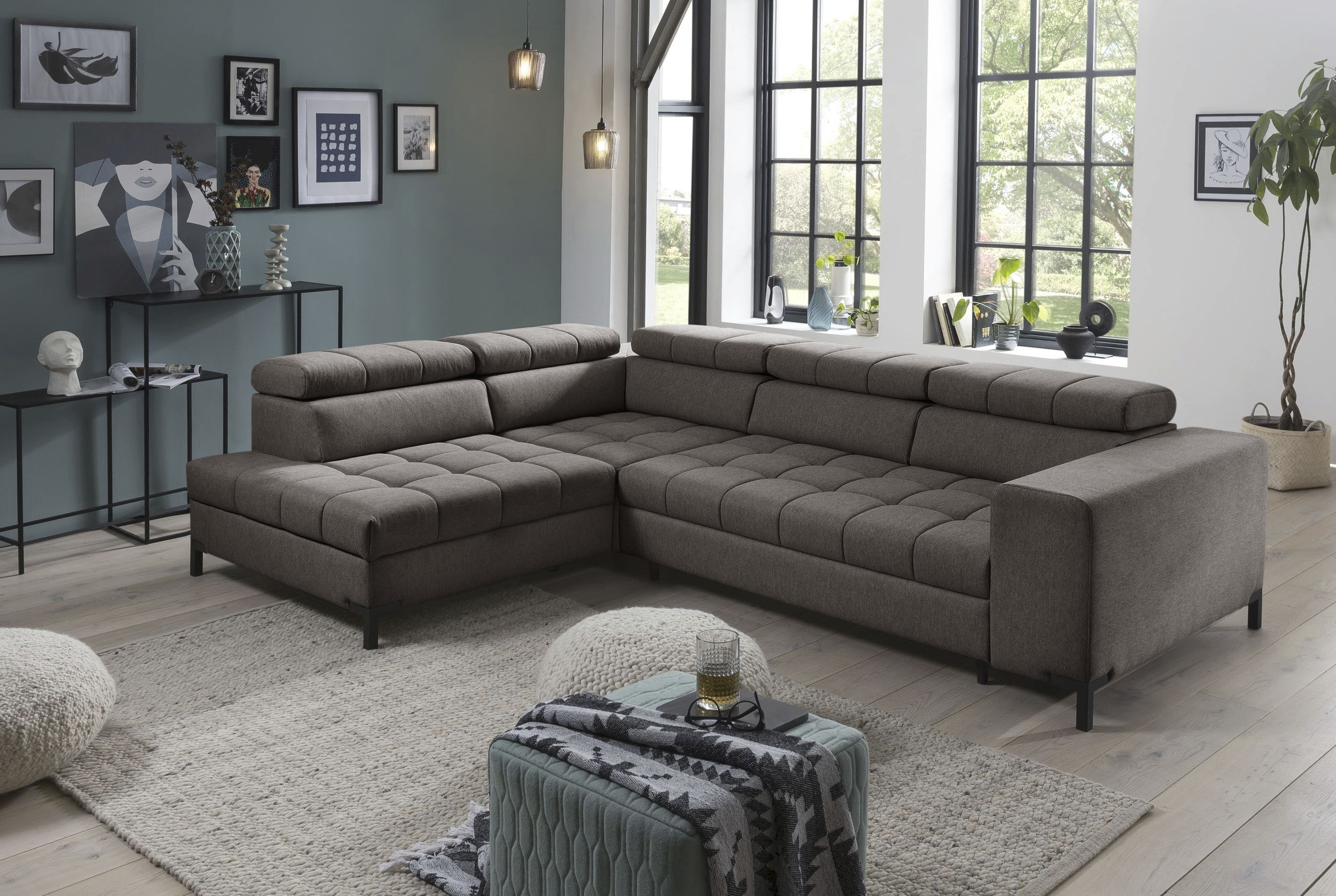 exxpo - sofa fashion Ecksofa "Bocco, hochwertige Verarbeitung, toller Sitzkomfort, bequem, L-Form" aus Luxus-Microfaser +Simply Clean - für besonders einfache Reinigung