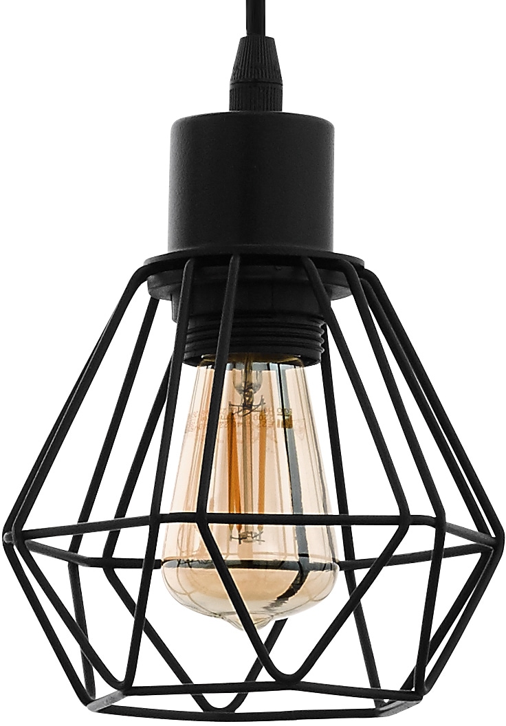 EGLO Pendelleuchte »TOWNSHEND 5«, 6 flammig-flammig, Vintage Pendelleuchte, Industrial, Retro Lampe aus Stahl und Holz, E27