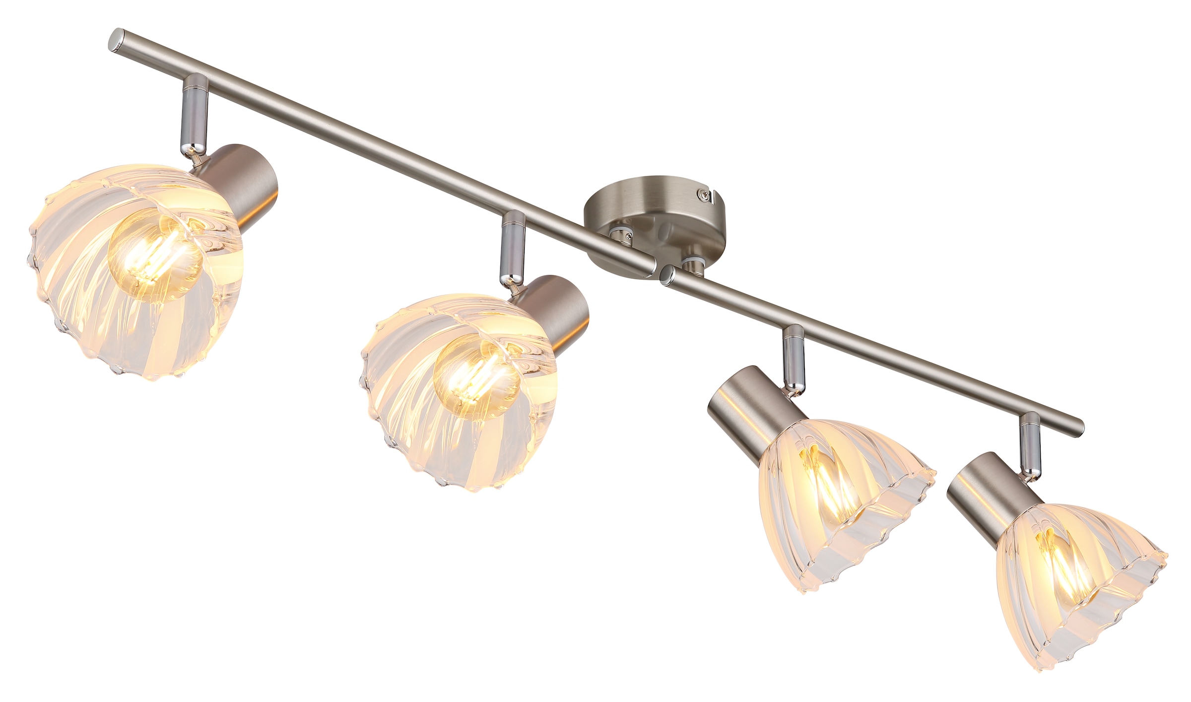 GLOBO LIGHTING Deckenspot »ZACHERY« E14 1 Stk. Strahler mit Chrom, Glas, schwenkbar