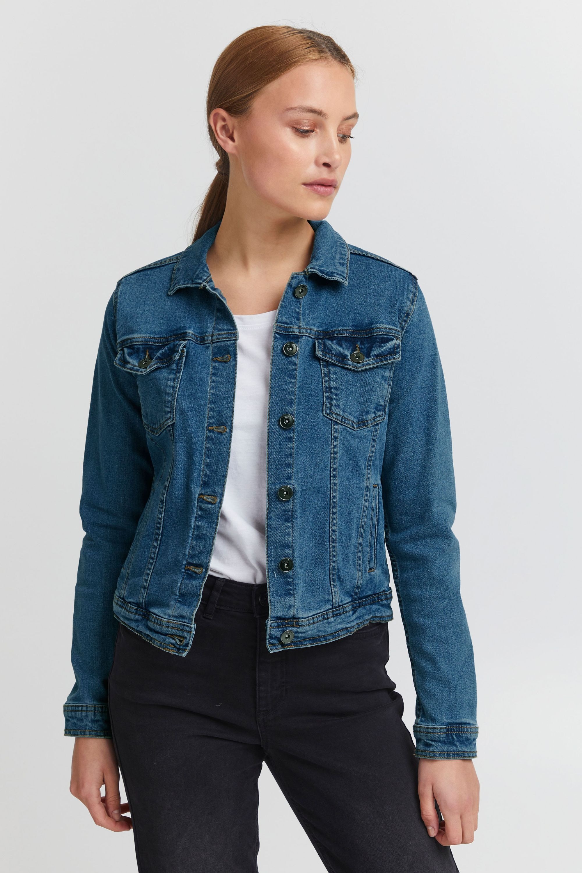 OXMO Jeansjacke »Jeansjacke OXFria«, ohne Kapuze