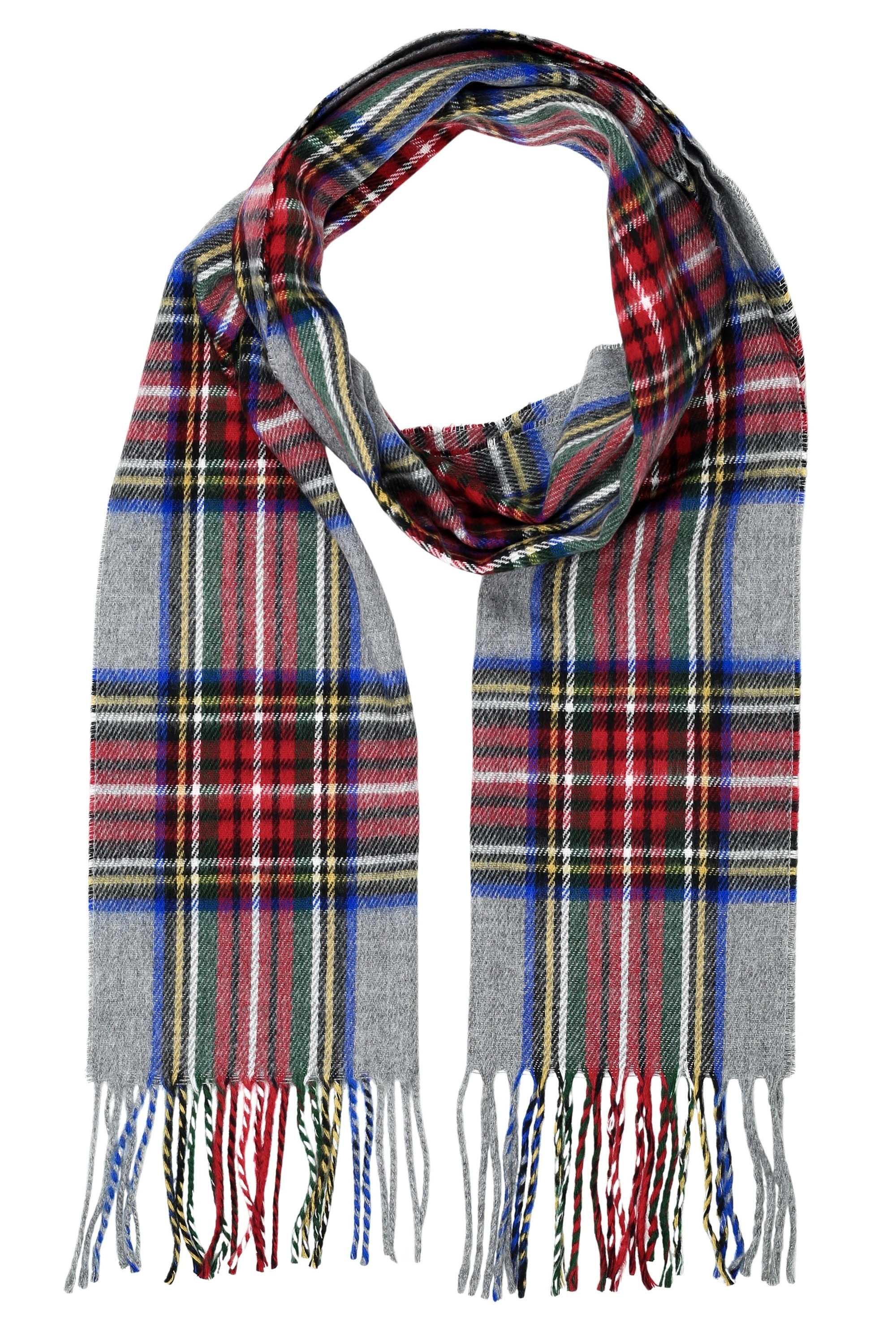 COLLEZIONE ALESSANDRO Wollschal "London", 1 Stk. mit Karomuster in rot-grau günstig online kaufen