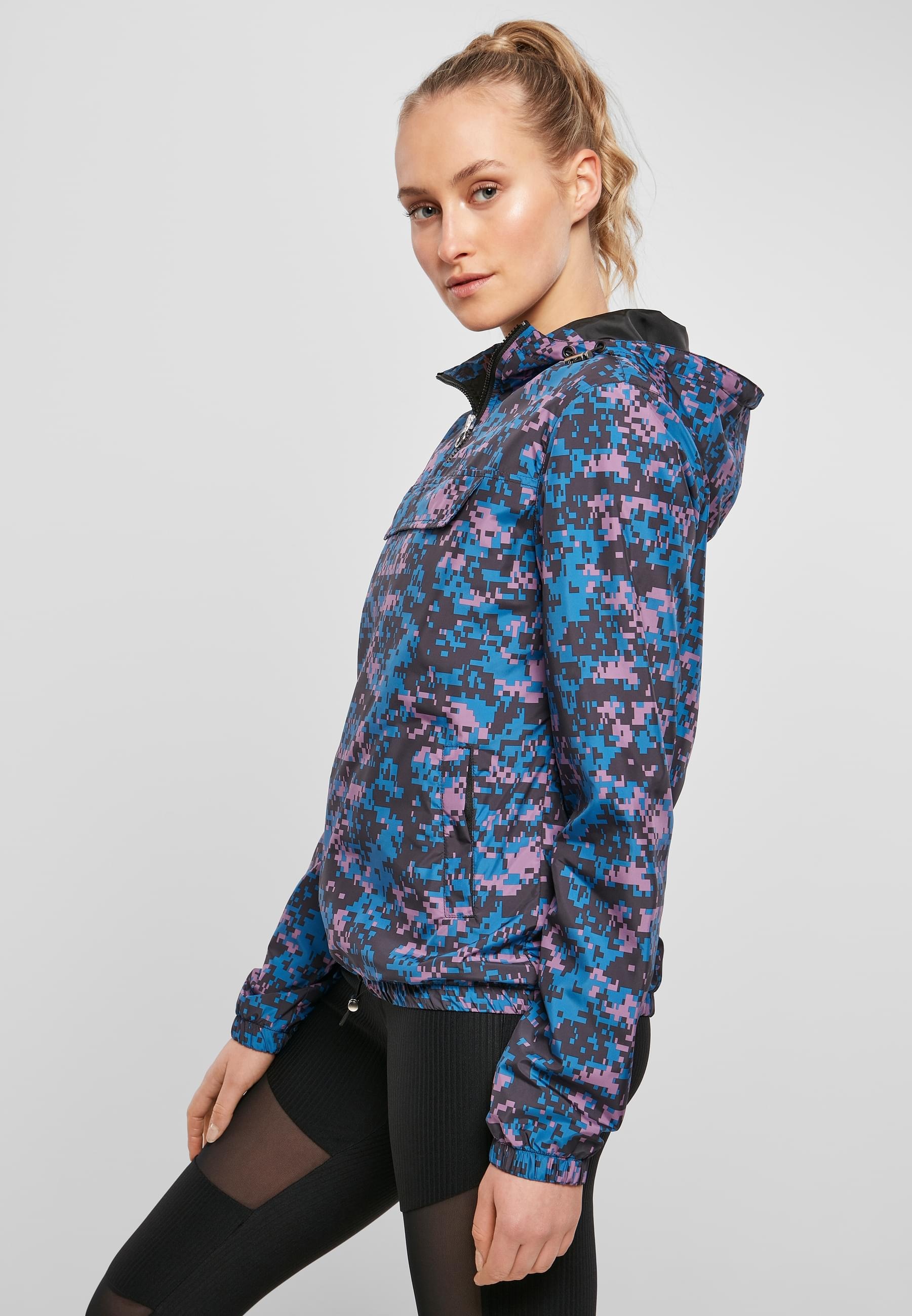 URBAN CLASSICS Windbreaker »Urban Classics Damen Ladies Camo Pull Over Jacket«, (1 St.), mit Kapuze