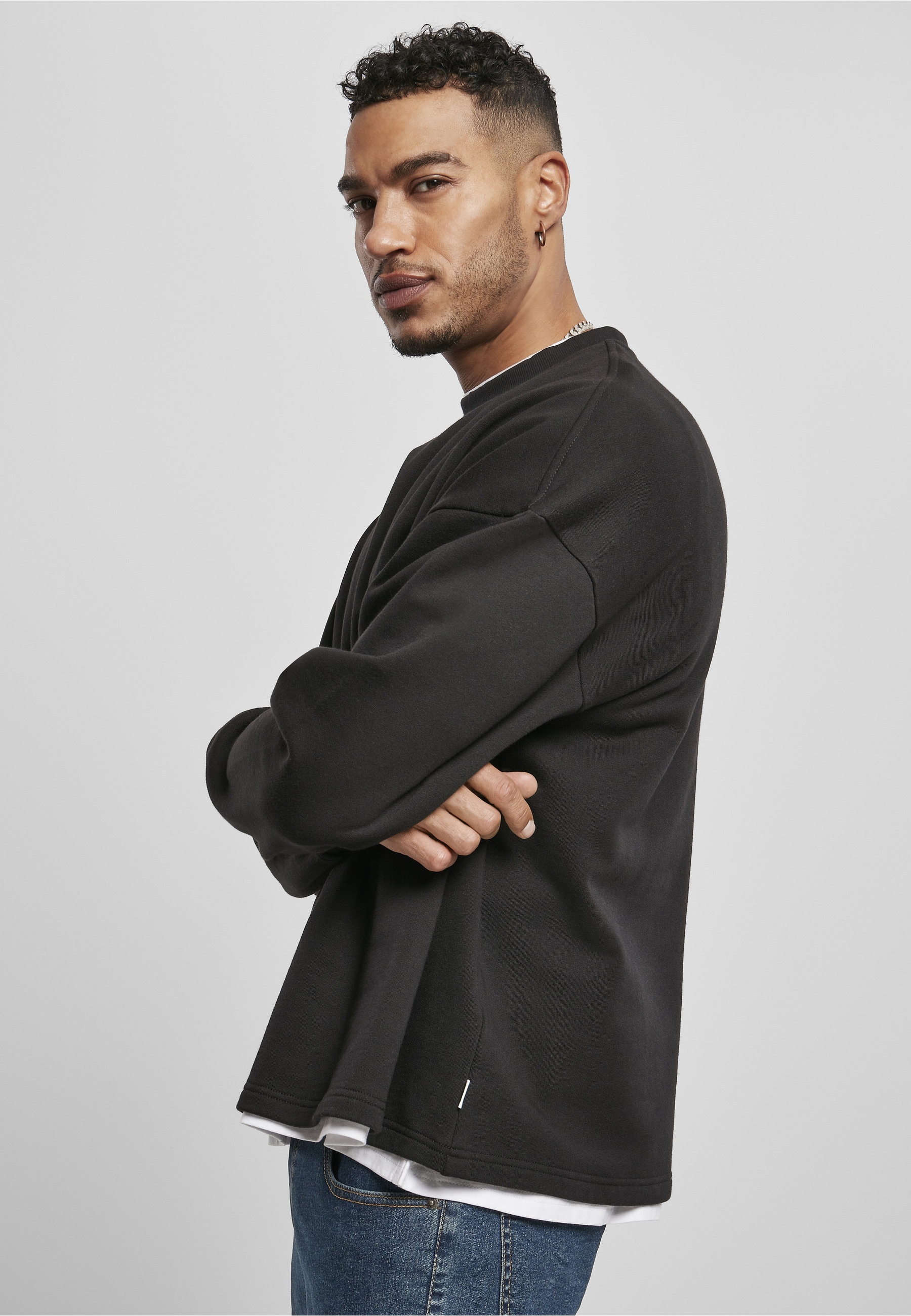 URBAN CLASSICS Sweatshirt »Urban Classics Herren Organic Oversized Boxy Crew«, 1 Stk.
