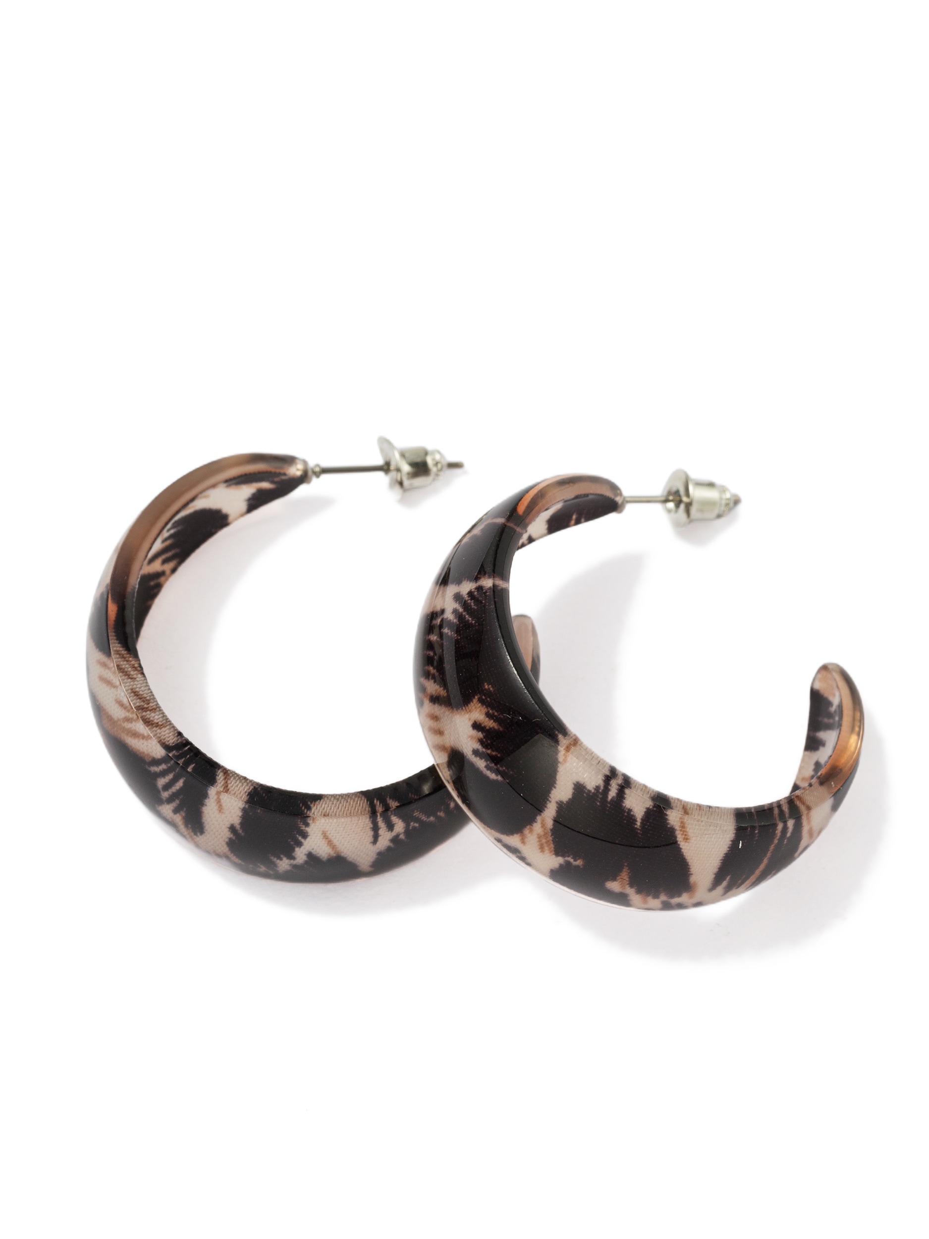 Firetti Paar Creolen »Schmuck Geschenk Kupfer Acryl Ohrschmuck Ohrringe Animalprint« Made in Germany