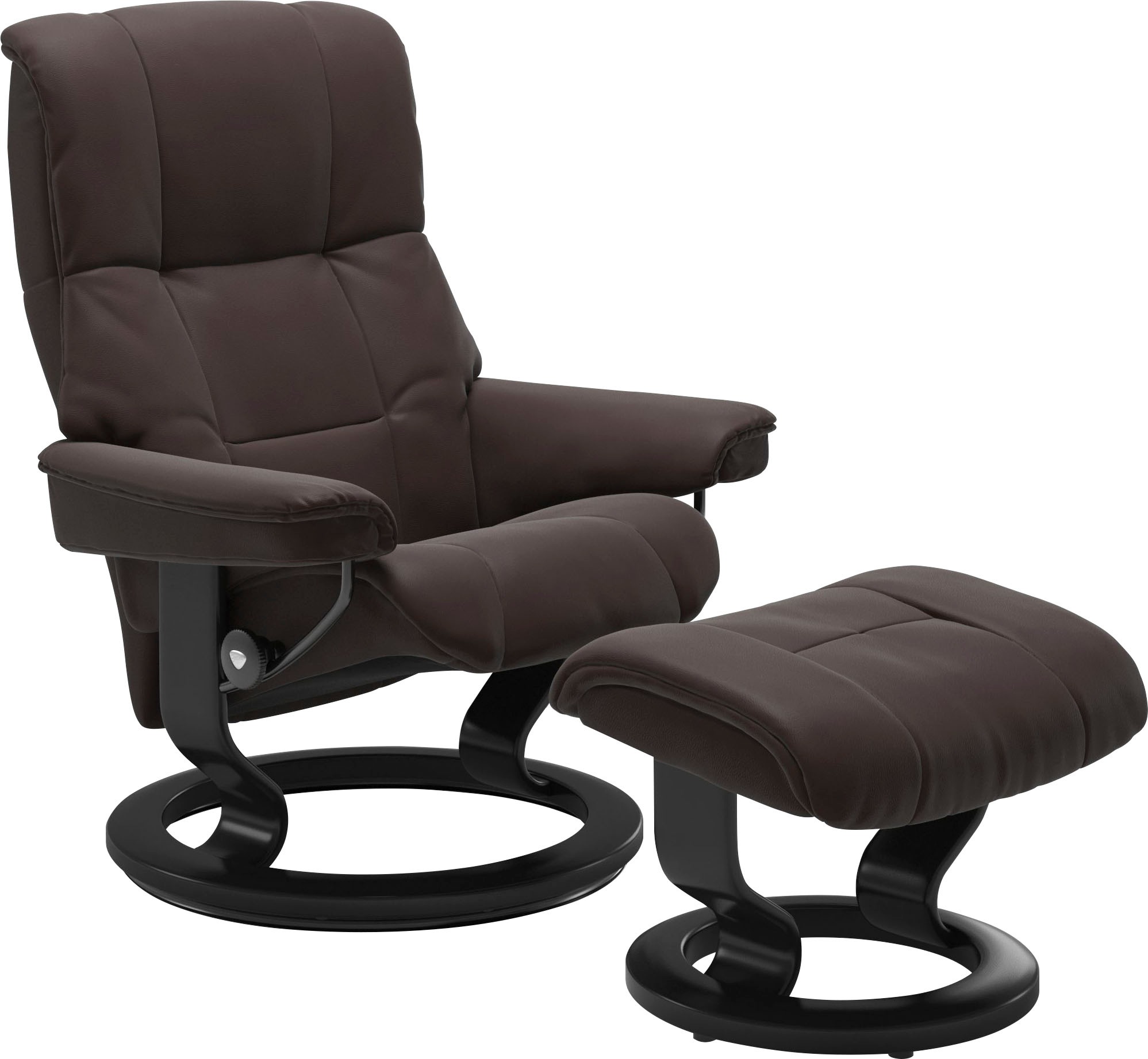 Stressless Mayfair Recliner & Ottoman Classic Base chocolate Paloma Leather 10