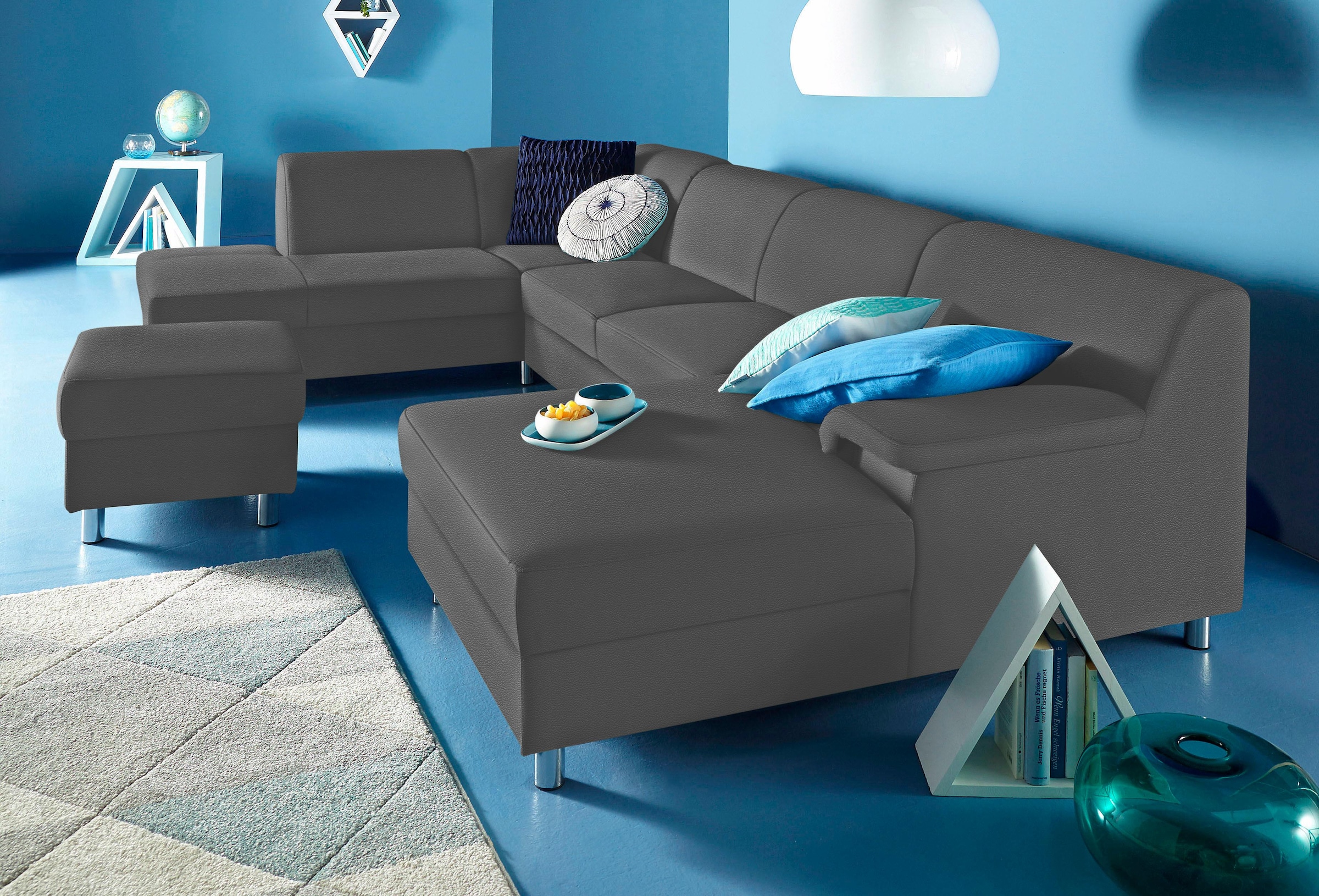 Home affaire Wohnlandschaft "Jamie, zeitloses Design, fester Sitzkomfort, v günstig online kaufen