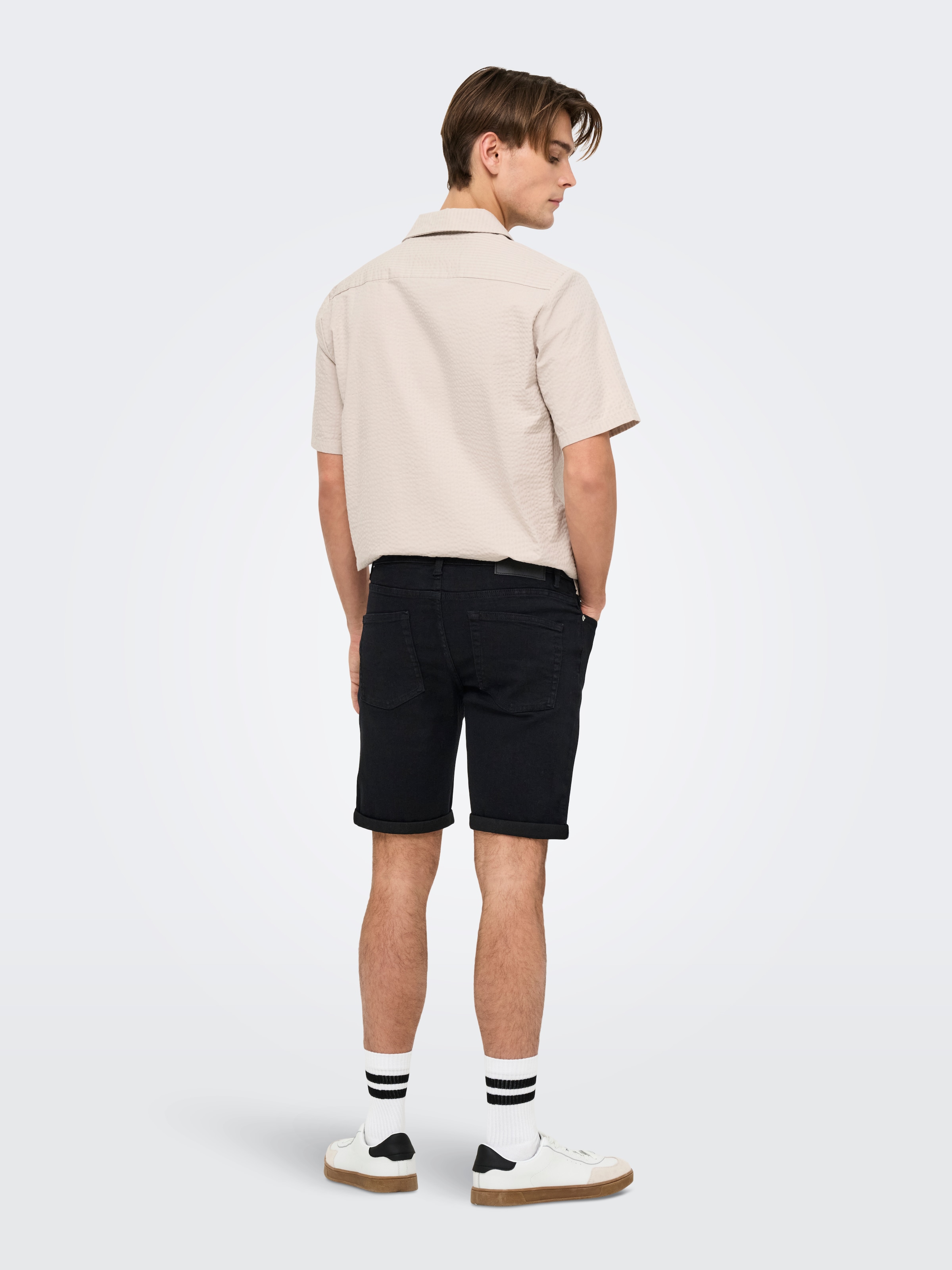 ONLY & SONS Shorts »ONSPLY BLKD 9041 PIM DNM SHORTS«