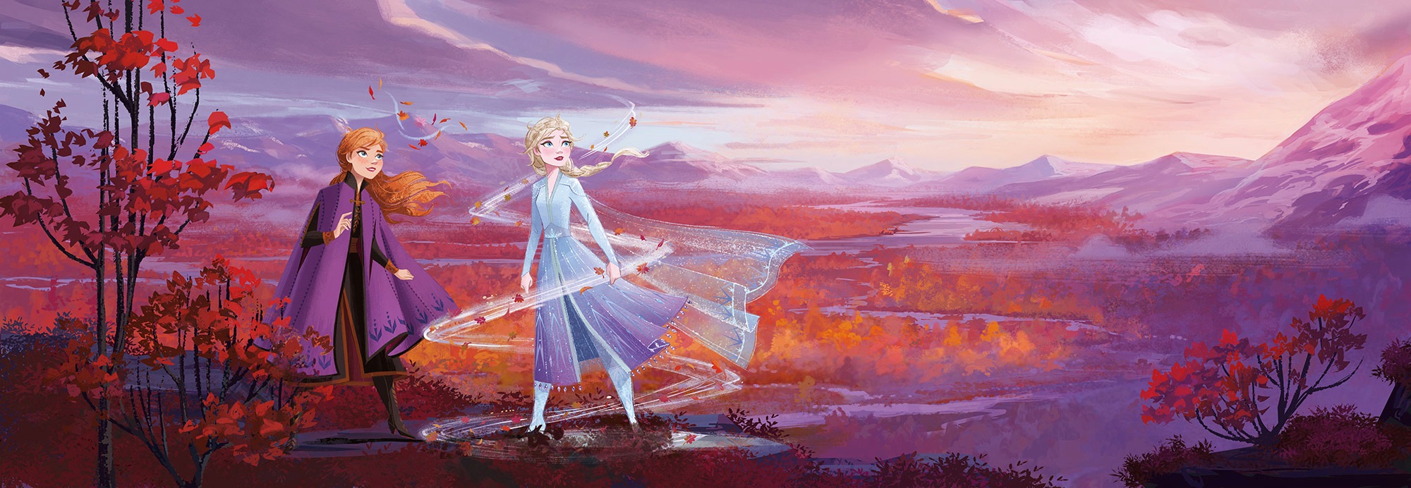 Komar Fototapete "Frozen Panorama - Größe 368 x 127 cm" bedruckt glatt Kinderzimmer