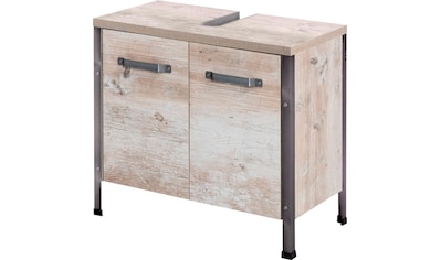 SIT Waschbeckenunterschrank »Frigo«, Mangoholz im Antik-Look mit  Kühlschrankgriffen, Breite 88 cm kaufen | BAUR