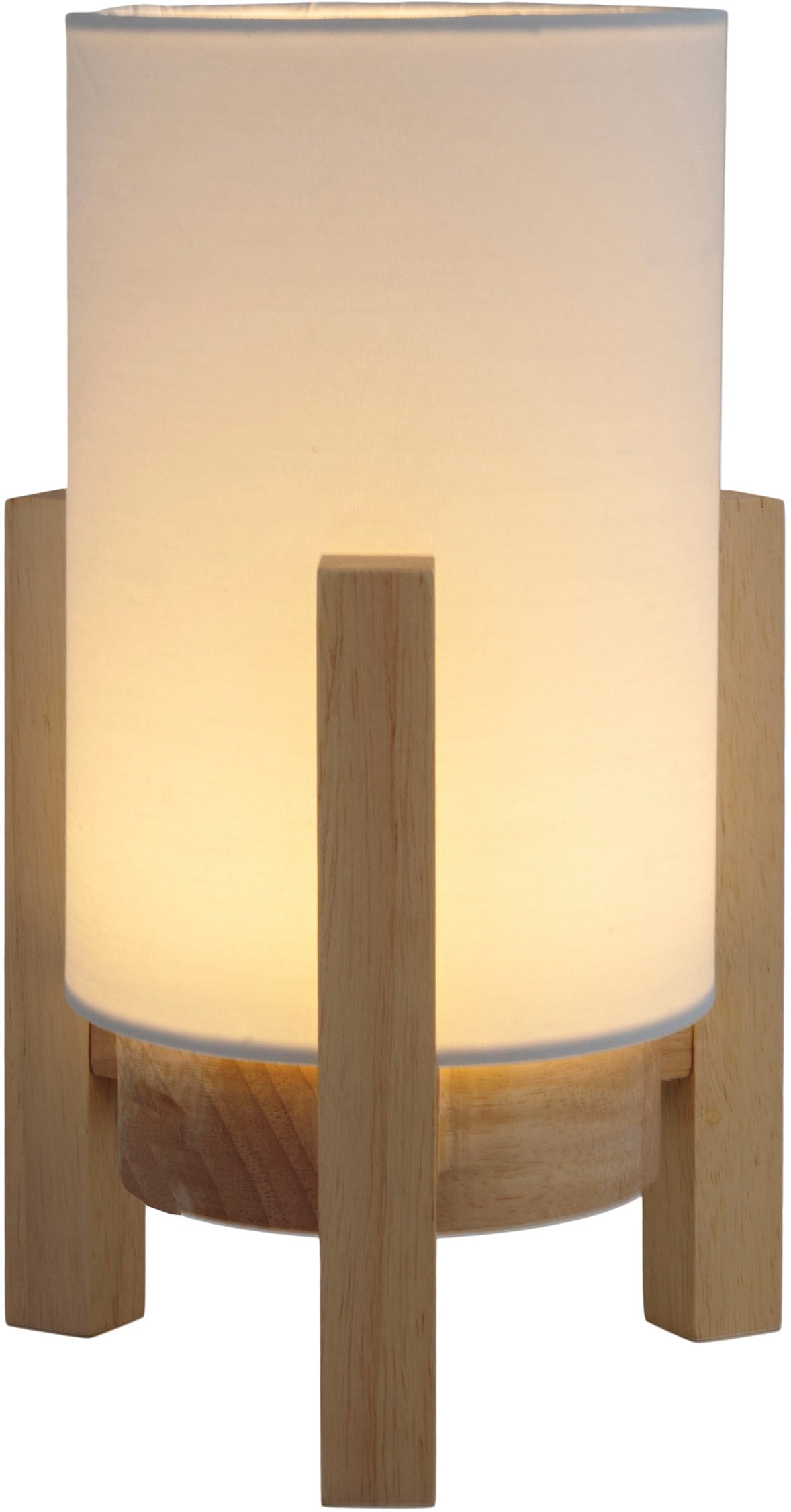 näve LED Tischleuchte »Madita« LED-Modul 1 Stk. Warmweiß Akkubetrieb, inkl. USB-C-Kabel, Holzgestell, Textilschirm, dimmbar