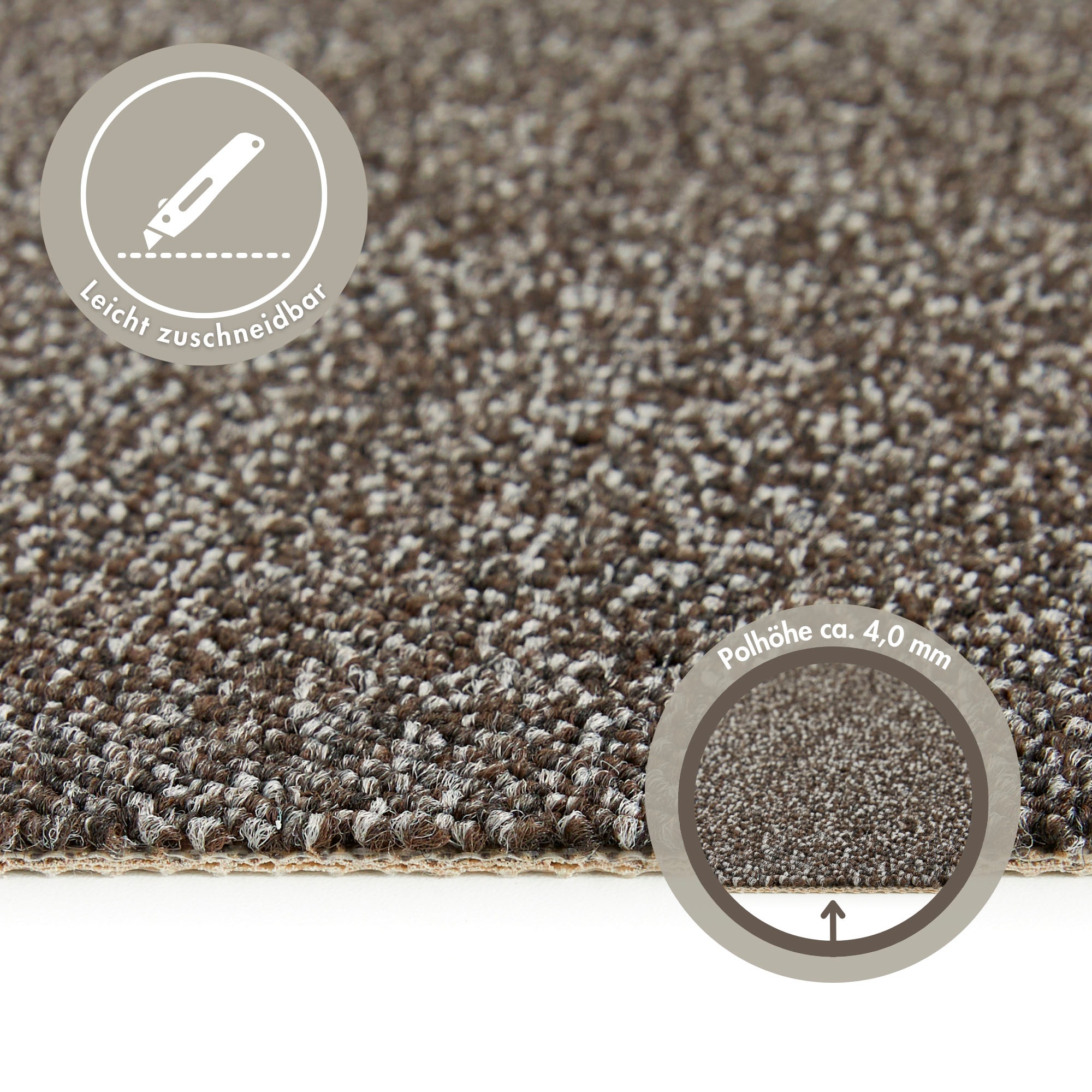 ANDIAMO Matz Carpet Brown/Black 500x500cm 3