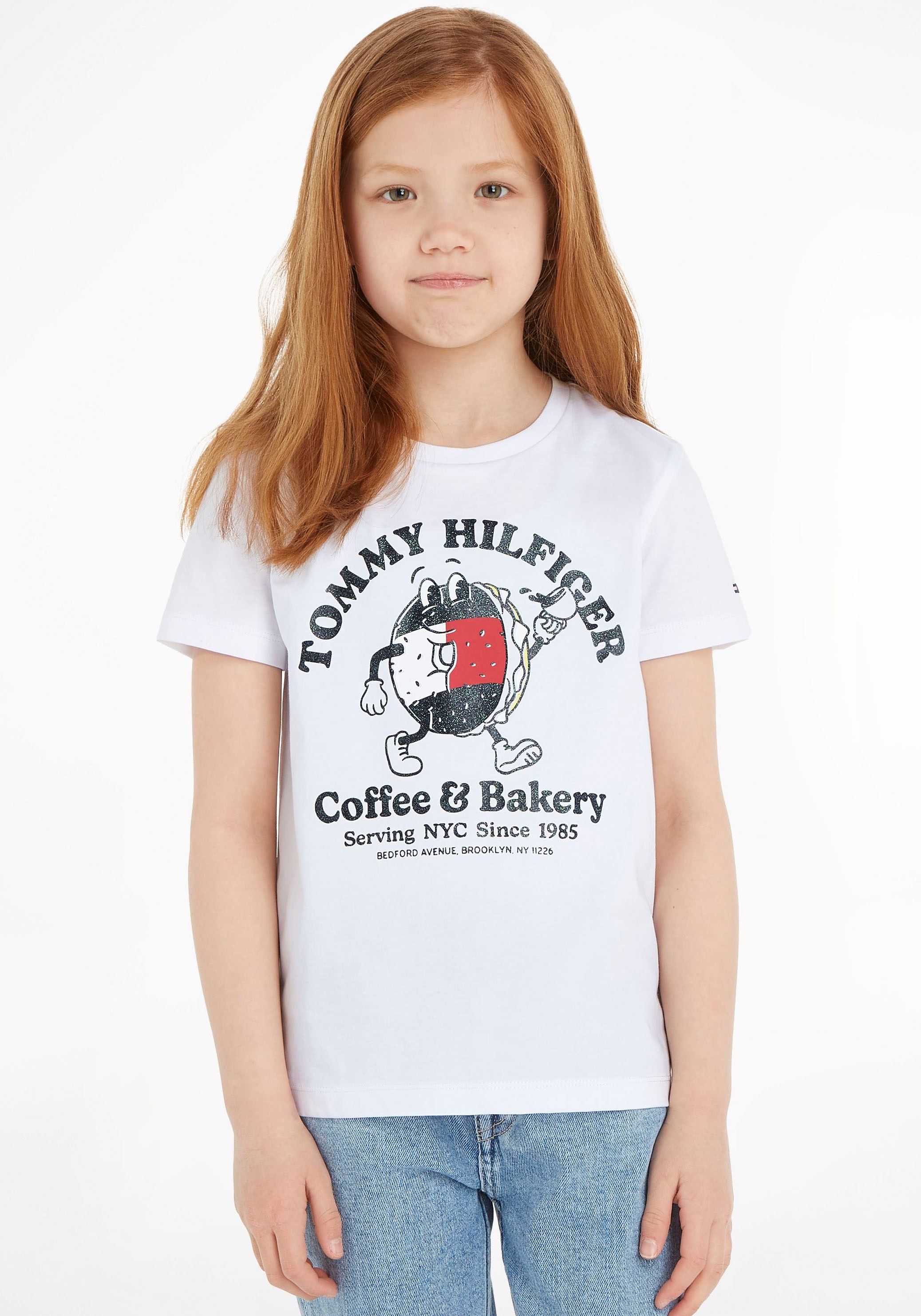 T-Shirt »TOMMY BAGELS TEE S/S«, mit großem Druck