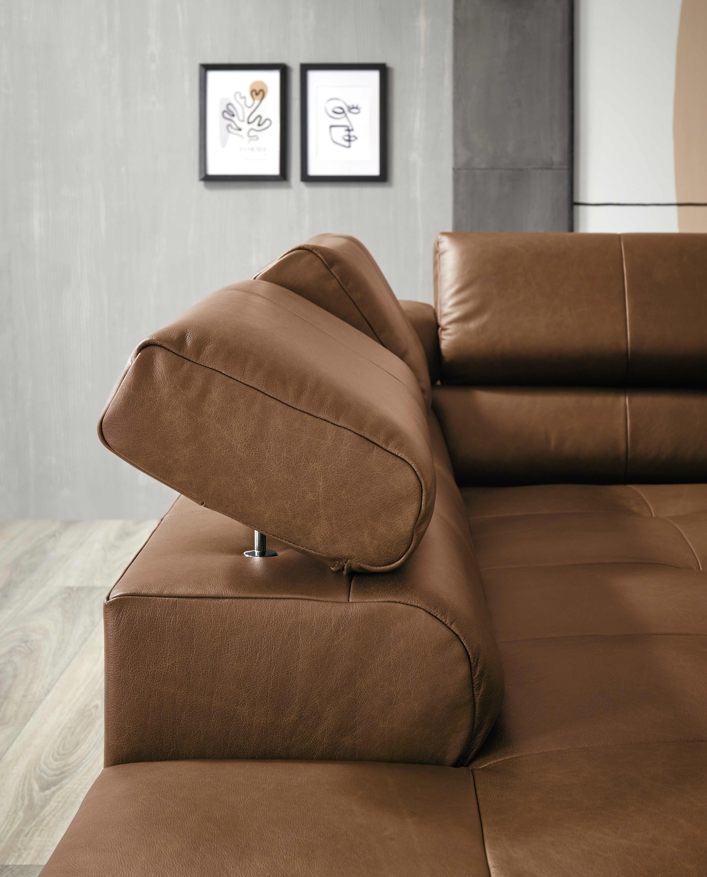 Places of Style Ecksofa »Cleveland, L-Form, incl. Kopfteilverstellung, Breite 276 cm«, wahlweise elektrischer Sitzvorzug