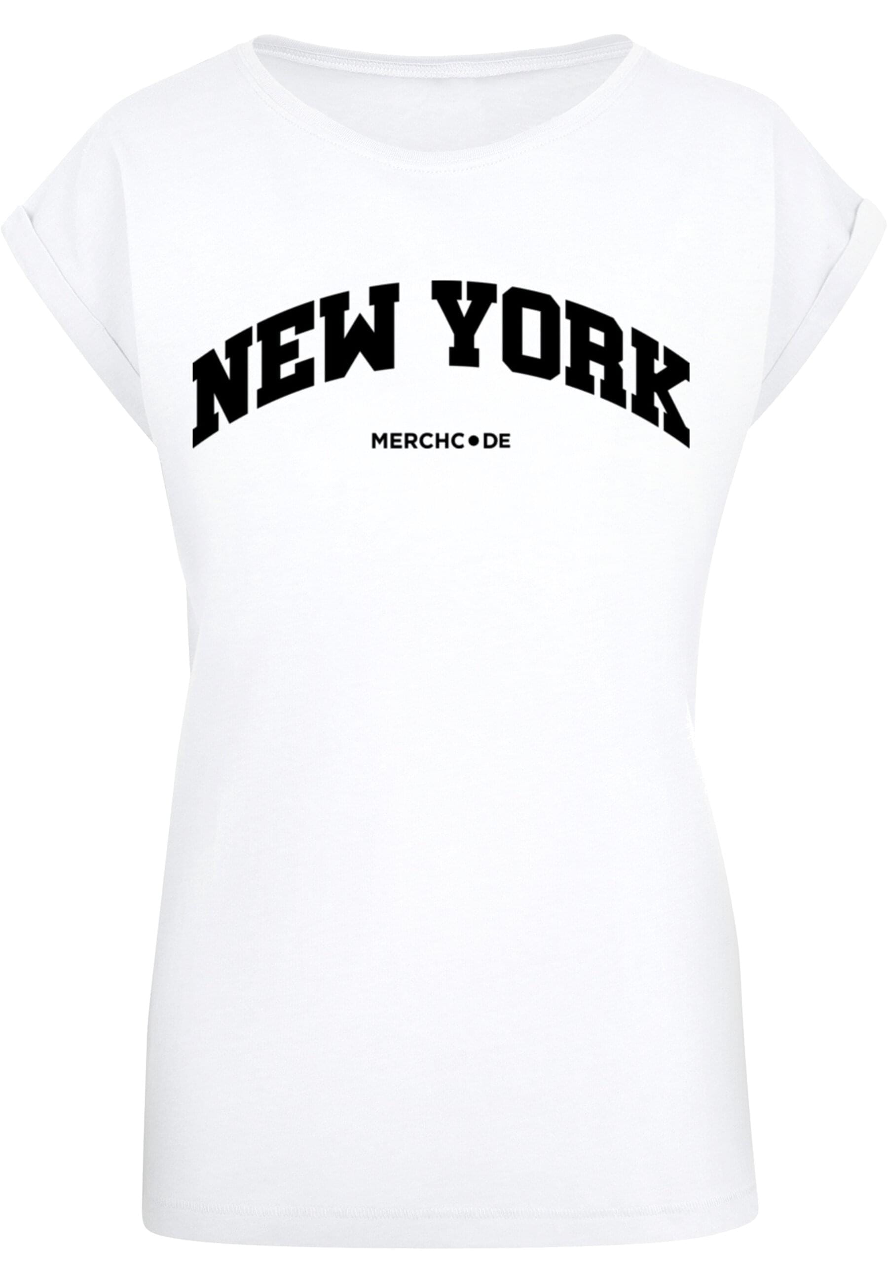 Merchcode T-Shirt "Merchcode Damen Ladies New York Wording - T-Shirt" günstig online kaufen