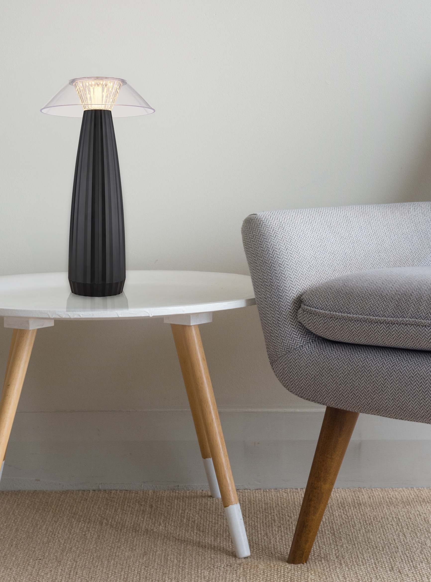 GLOBO LIGHTING Tischleuchte »ILLUMI« LED-Modul 1 Stk. Warmweiß Tischlampe Nachttischlampe Deko-Tischleuchte Schlafzimmer