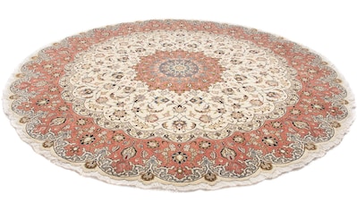 Orientteppich »Perser - Täbriz - Royal rund - 242 x 242 cm - beige«, rund, Wohnzimmer,...