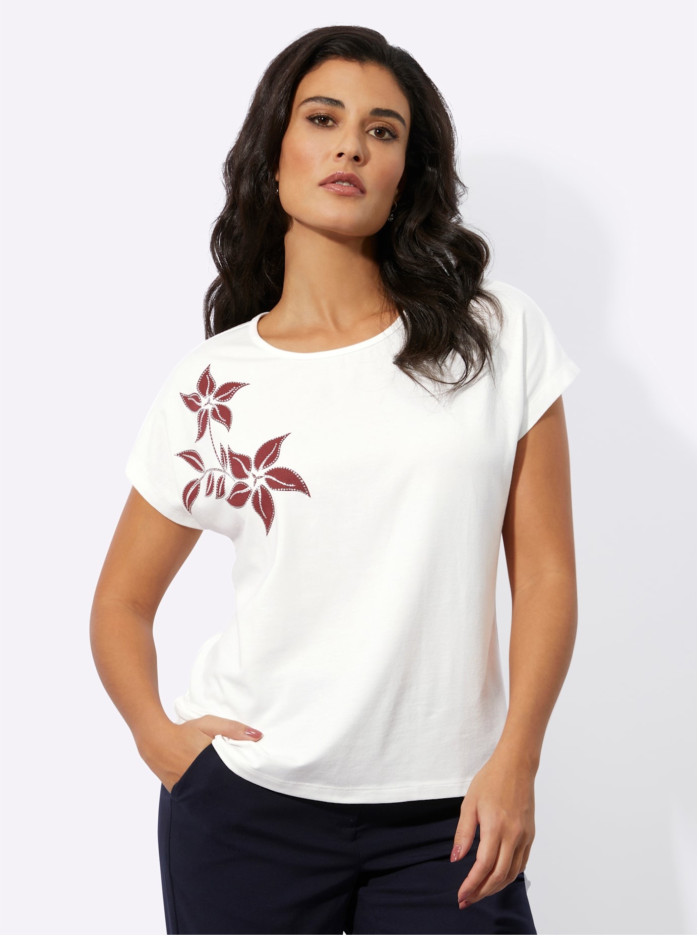 creation L Rundhalsshirt "Shirt" 1 Stk. tlg. günstig online kaufen