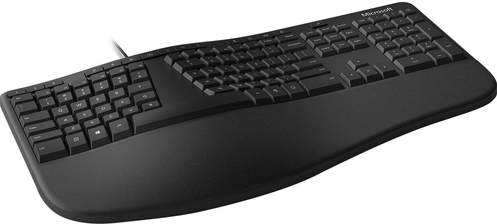 Microsoft ergonomische Tastatur »LXM-00006«, (ergonomische Form-USB-Anschluss)