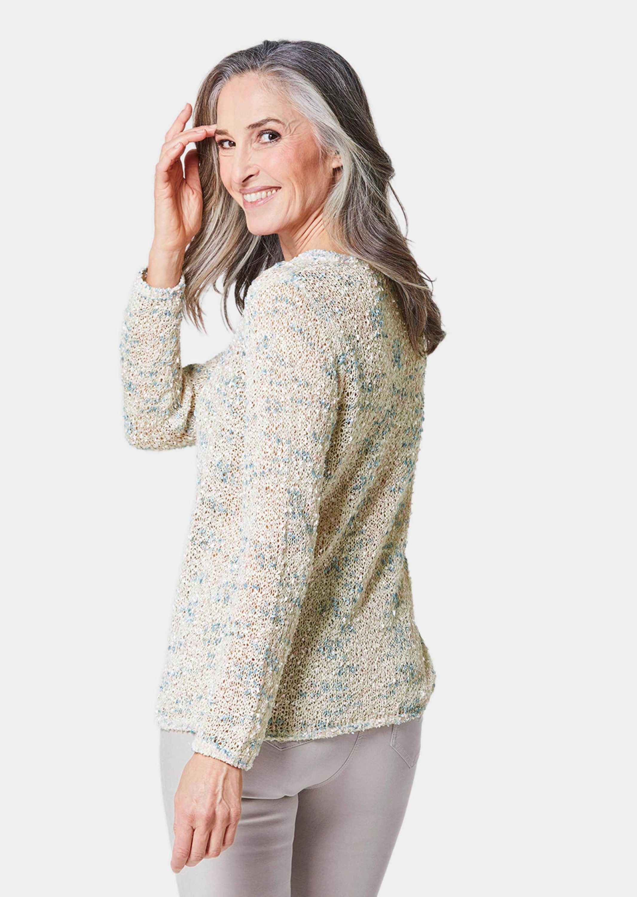 GOLDNER Strickpullover »Pullover Effektvoller locker gestrickter Bändchengarnpullover«