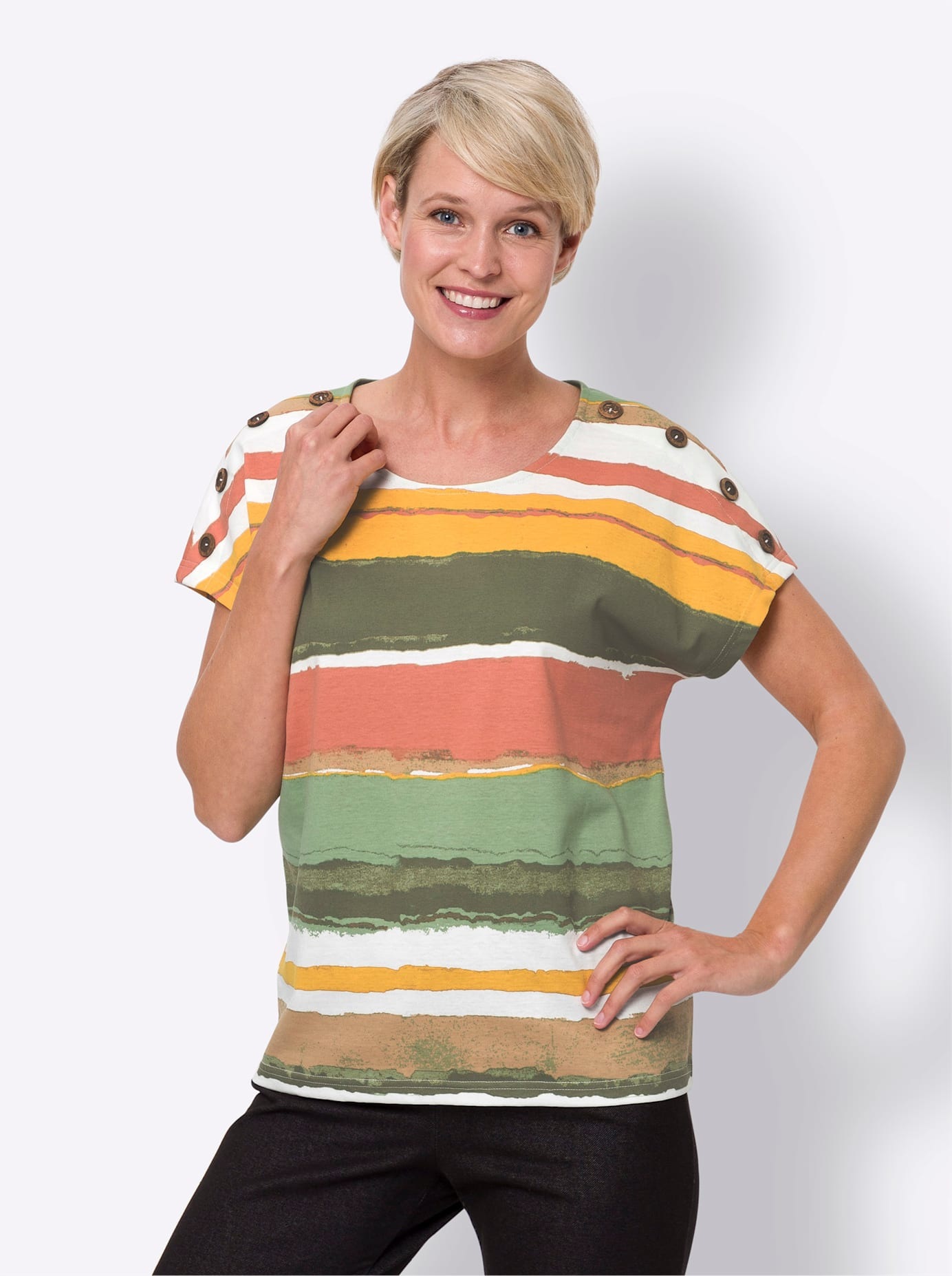 Classic Basics Rundhalsshirt "Druck-Shirt" 1 Stk. tlg. günstig online kaufen