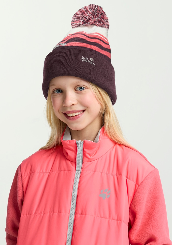 Jack Wolfskin Bommelmütze »STRIPY POMPOM BEANIE K«