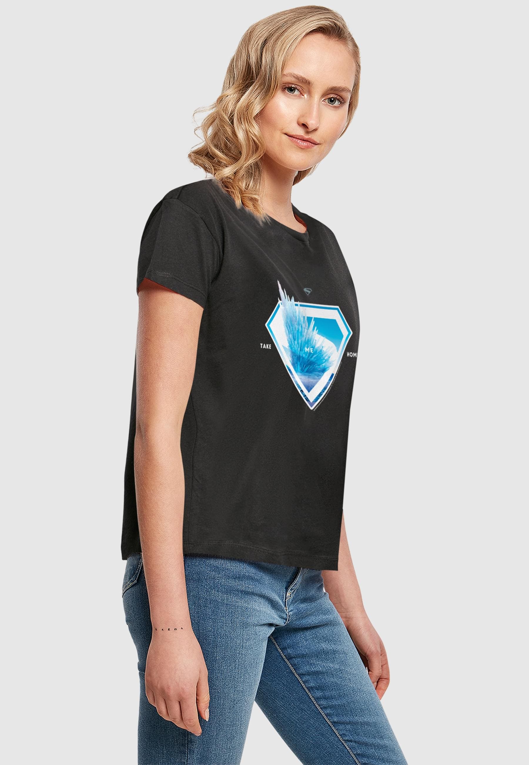 ABSOLUTE CULT T-Shirt »ABSOLUTE CULT Ladies Superman Logo Svalbard Take Me Home Box Tee«, (1 tlg.)