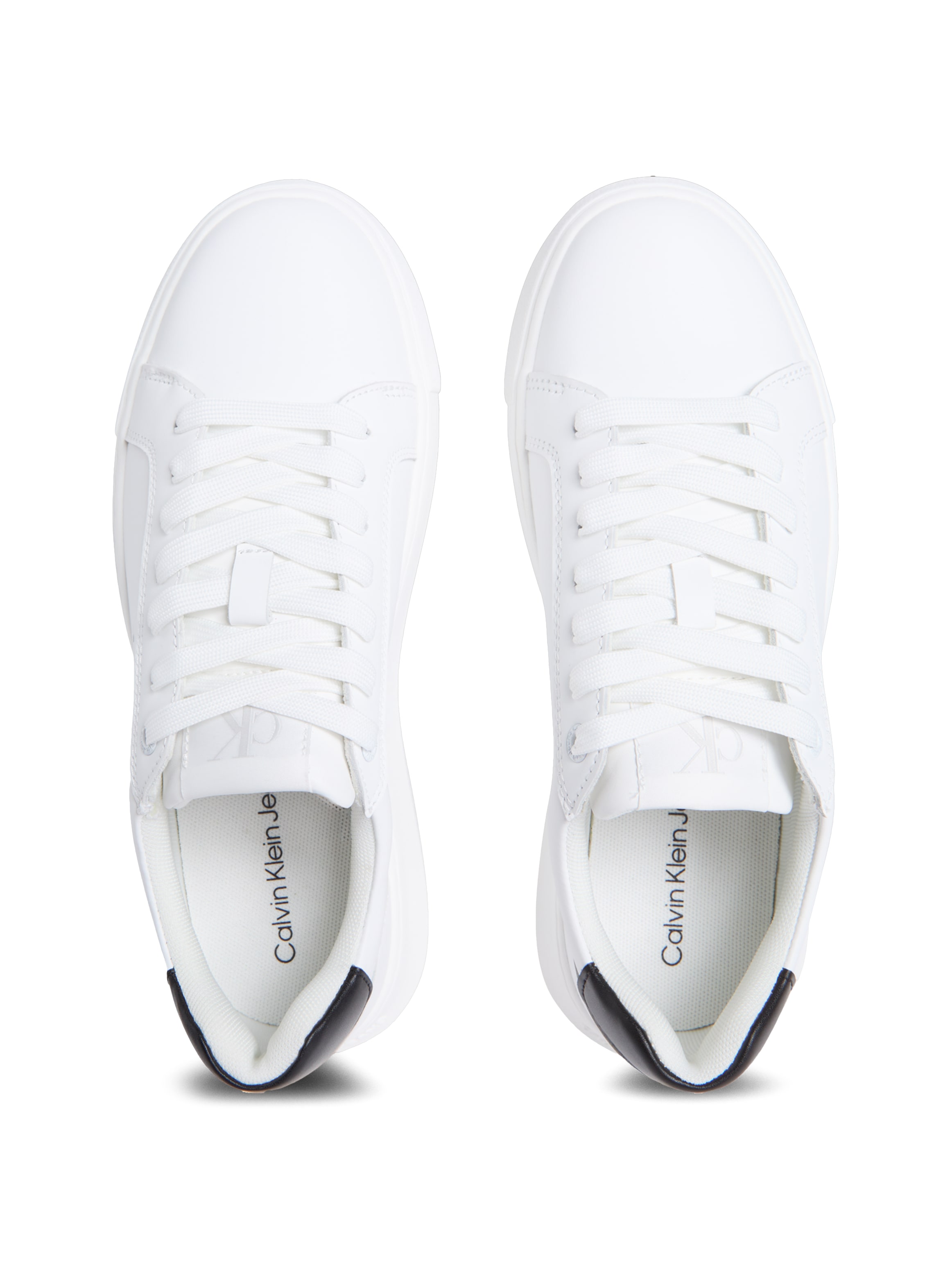 Calvin Klein Jeans Plateausneaker »CHUNKY CUPSOLE MONO LTH WN«, Schnürschuh, Halbschuh, Freizeitsneaker mit seitlichem CK-Logo