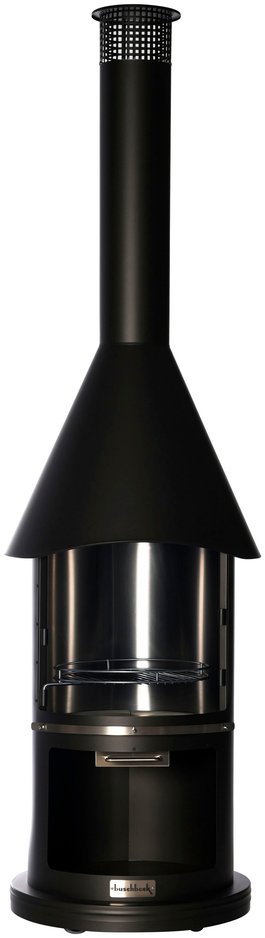 Buschbeck Holzkohlegrill »Edelstahlgrill Auckland, schwarz«, Edles Design, Premium-Produkt mit Senotherm-Lackierung, Ø65 x H 230 cm