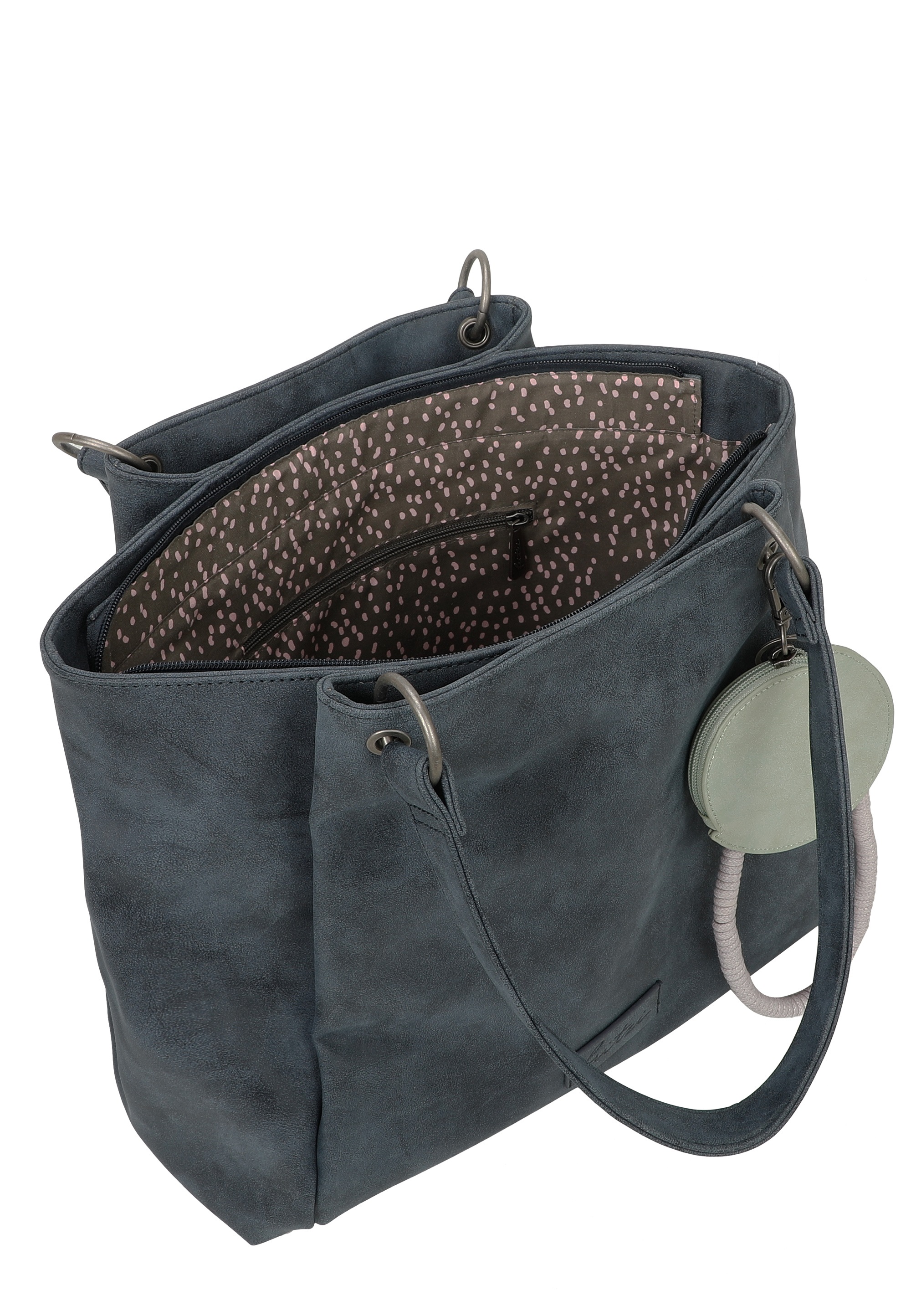 Fritzi Aus Preußen Henkeltasche FRITZI AUS PREUSSEN "Fritzi42N", Damen, Gr. B/H/T: 18cm x 33cm x 45cm, blau, Kunstfaser, unifarben, Taschen, aus veganen Materialien 2
