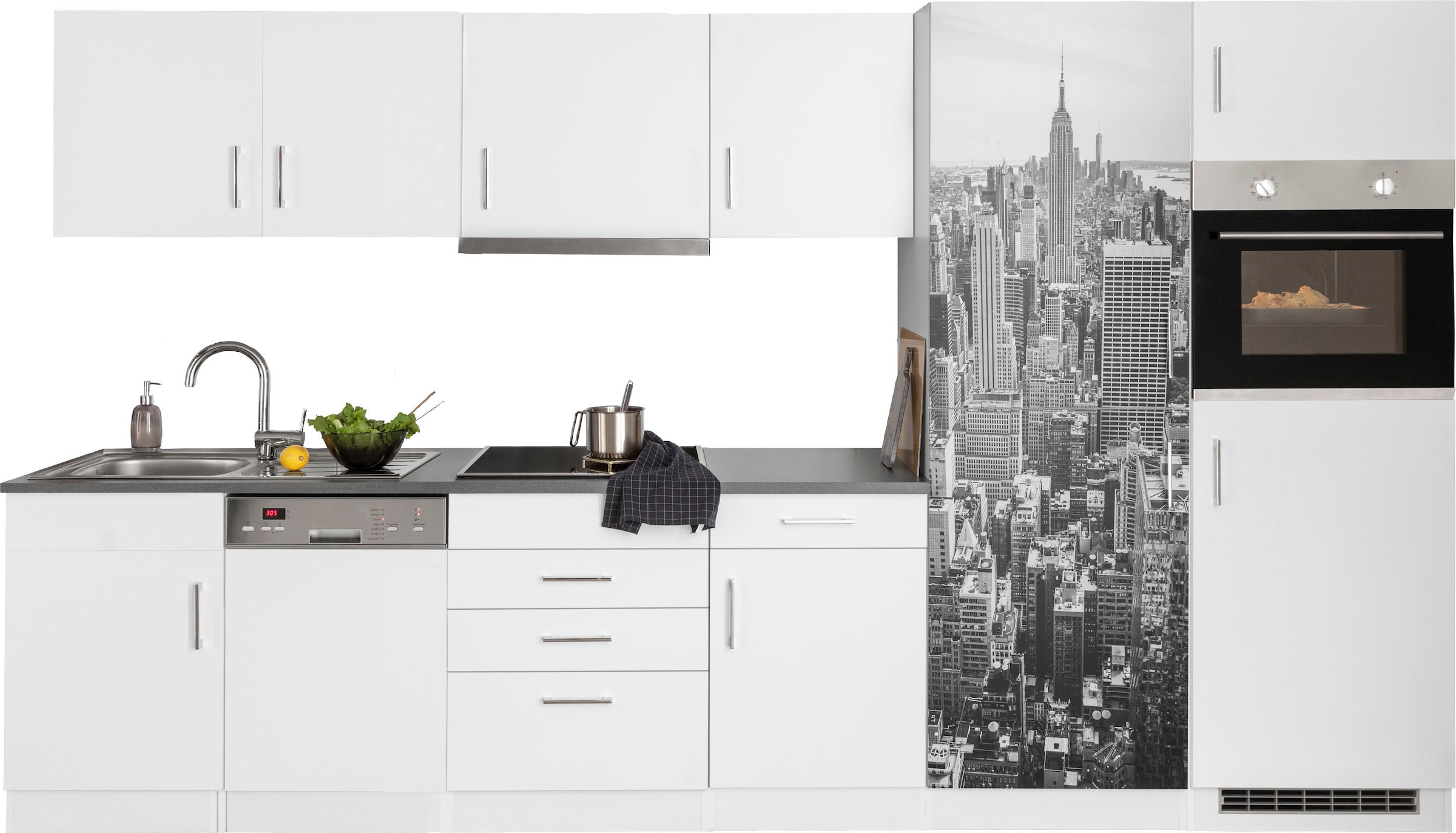 KOCHSTATION Küchenzeile "KS-Paris – Küchen mit einzigartigen Fotomotiven au günstig online kaufen