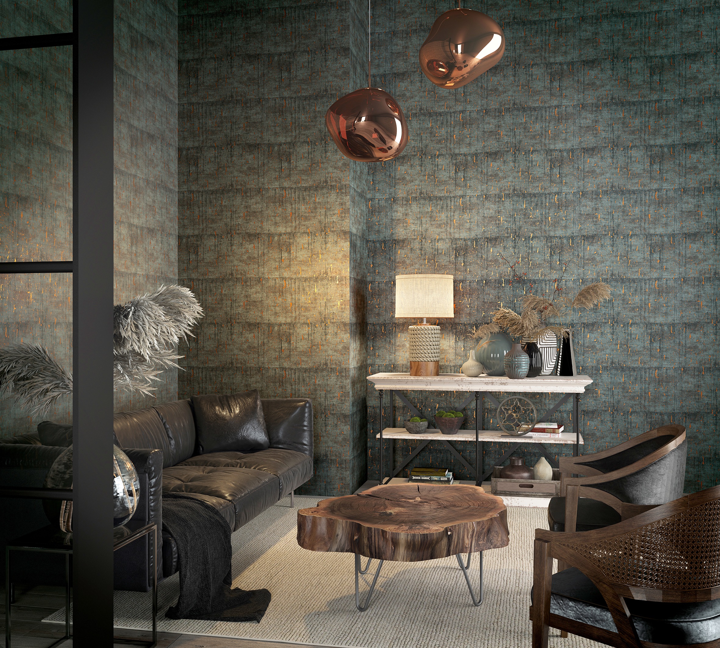 Marburg Vliestapete, schimmernd-metallic, Betonoptik, moderne Tapete für Wohnzimmer Schlafzimmer Küche