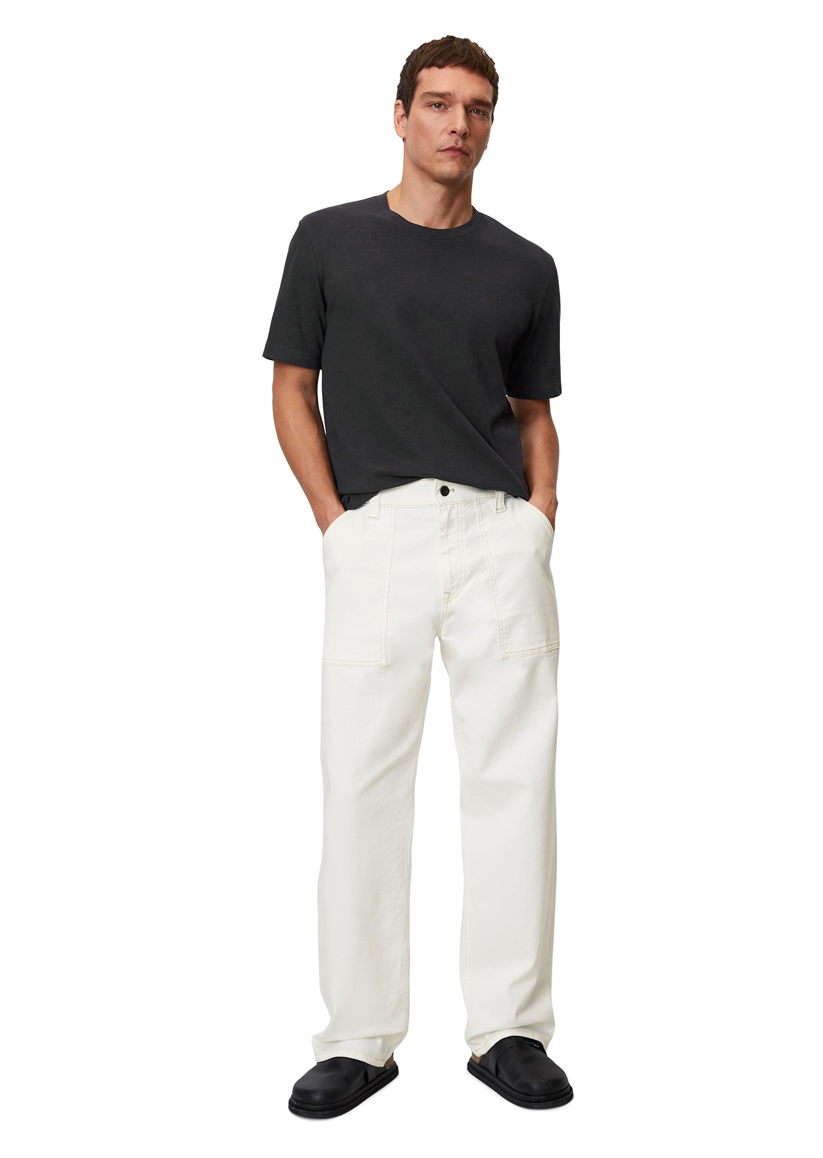 Marc O'Polo T-Shirt »aus Bio-Baumwolle-Leinen-Mix«